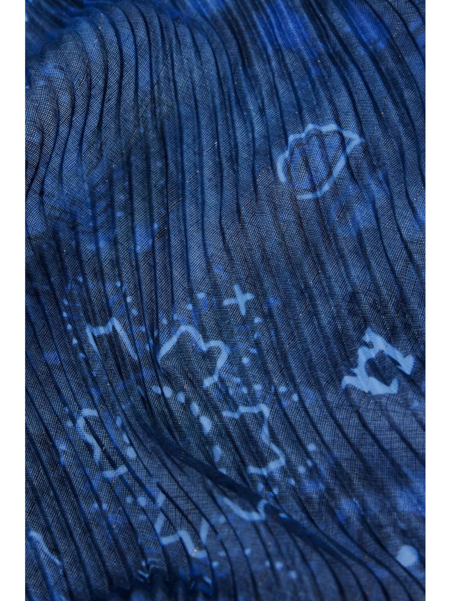 Desigual Foulard rettangolare plissettato paisley Donna Blu 25WAWA26 5000 DESIGUAL