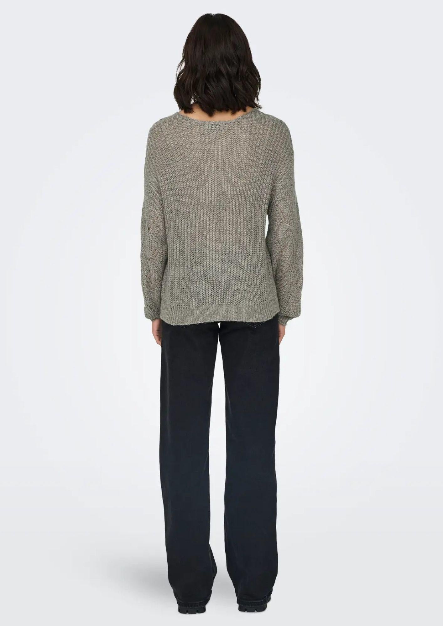 Jacqueline De Yong Maglia Donna Badut Argento 15302387 December Sky SILVER LUREX JACQUELINE DE YONG