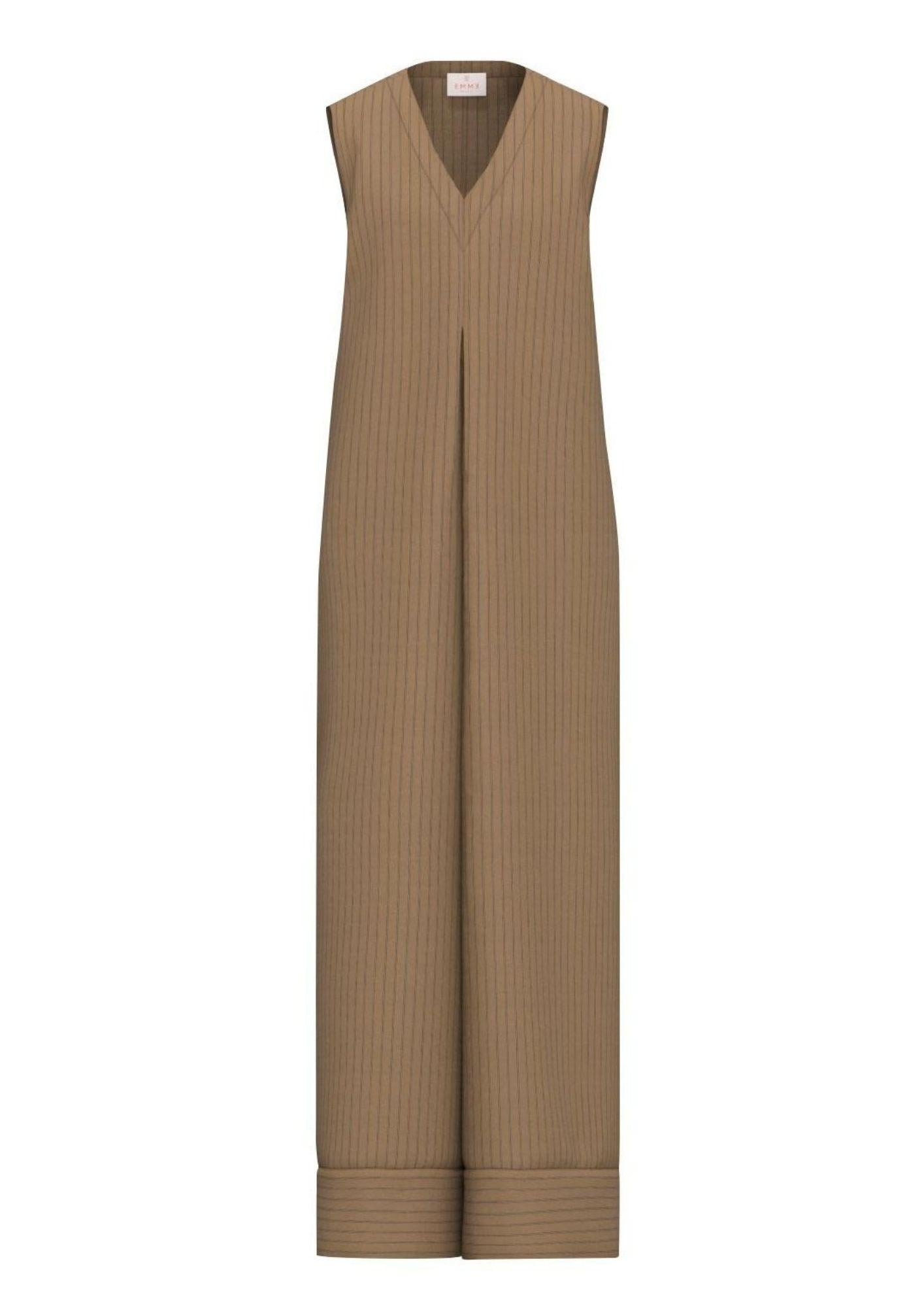 Emme Marella Tuta Donna Emmonore Cammello Riga Nera 2615241032200 006 EMME MARELLA