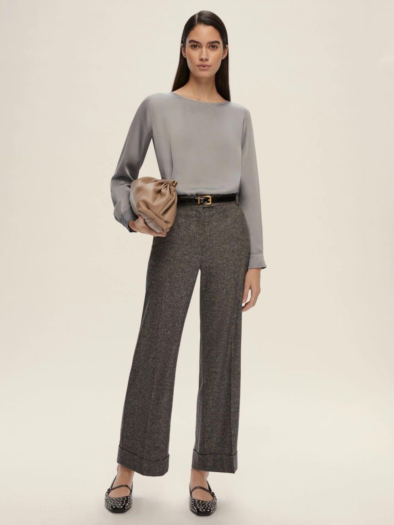 Emme Marella Blusa Donna Albero Grigio Chiaro 2525116022200 008 EMME MARELLA