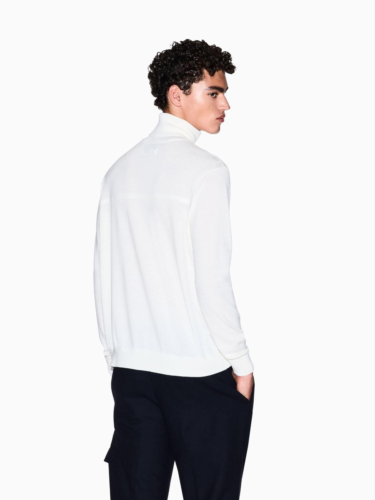 Armani Exchange Maglione dolcevita in misto lana Uomo Bianco XM000900 AF11982 U0009 ARMANI EXCHANGE