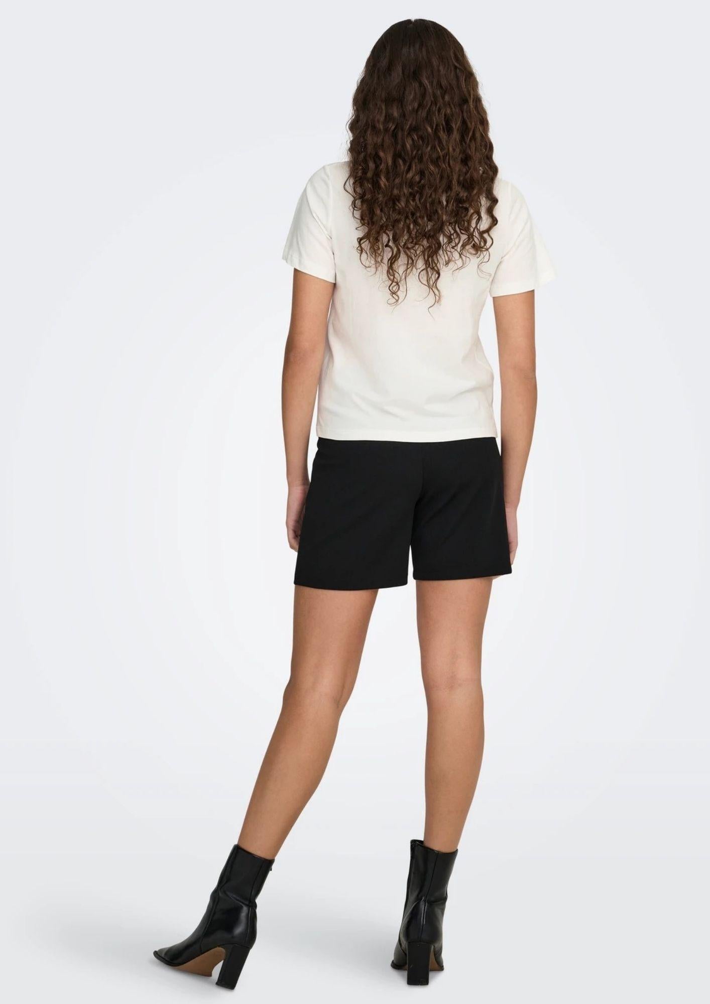 Jacqueline De Yong T-Shirt Donna Pisa Bianca con Ciliegia 15298612 Cloud Dancer CHERRY JACQUELINE DE YONG