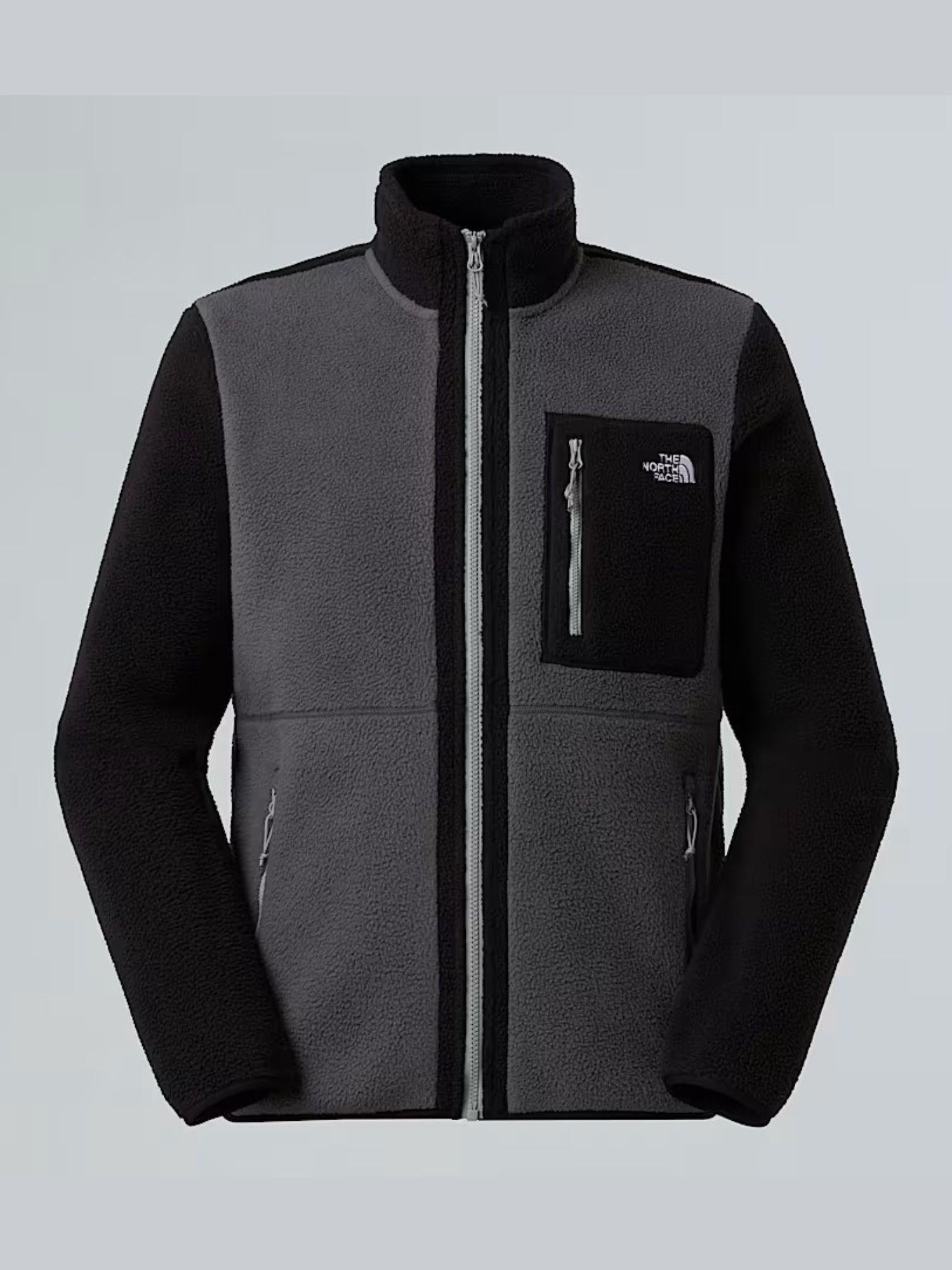 The North Face Giacca In Pile Uomo Yumiori Con Cerniera Integrale Grigio Antracite Nero Grigio Monumento NF0A883R WVO THE NORTH FACE