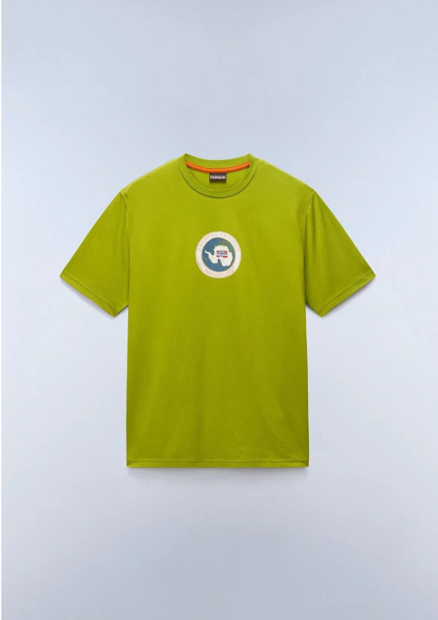 Napapijri T-Shirt Uomo Phos Verde NP0A4G5A G3B NAPAPIJRI