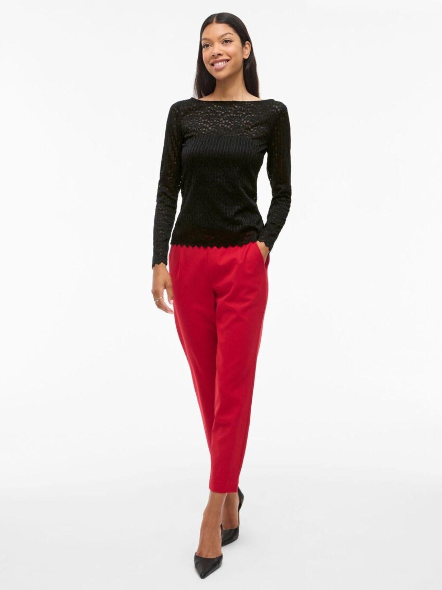 Vila Top Donna Obera Nero 14108569 Black VILA