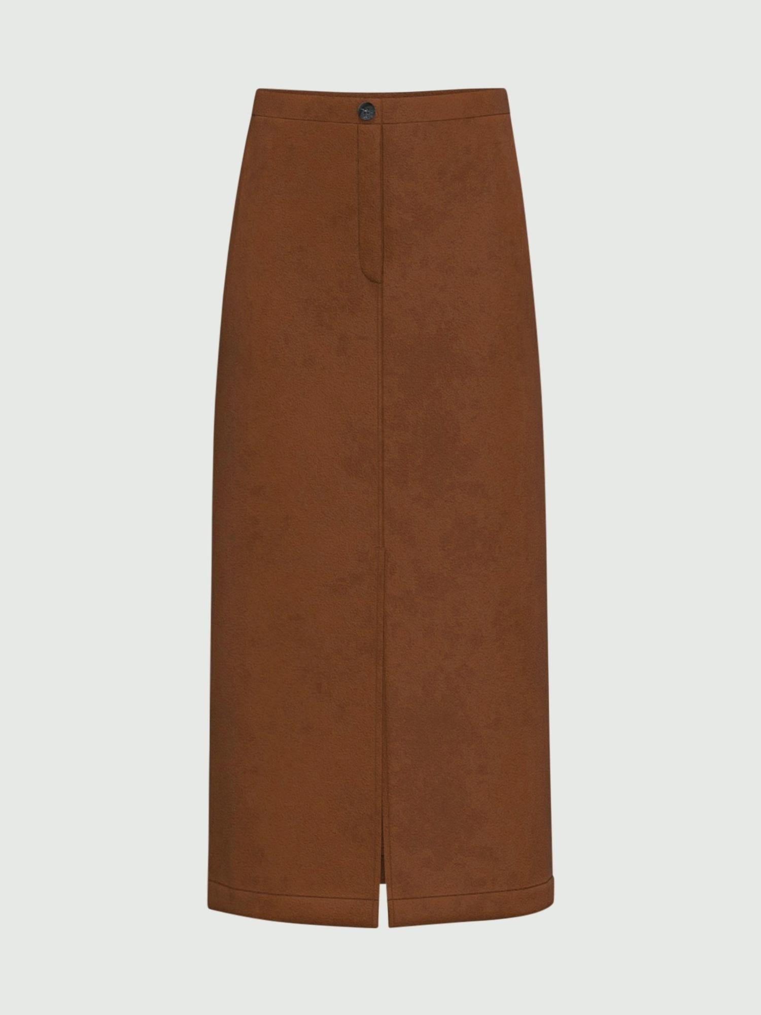 Emme Marella Gonna a tubino stretch Donna Dritto Cioccolato 2525776011200 004 EMME MARELLA