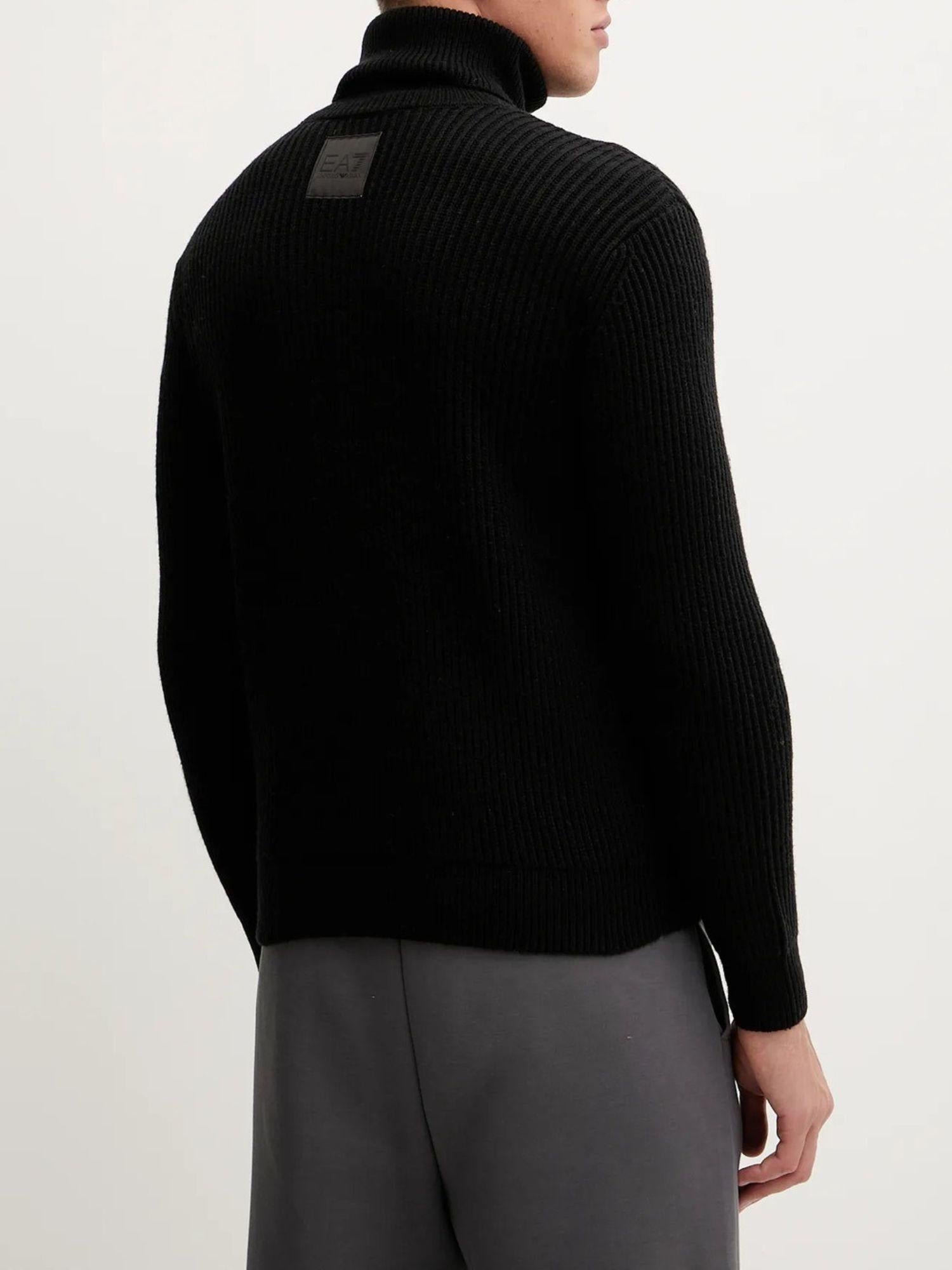 EA7 Emporio Armani Maglione Uomo Dolcevita Nero Regular Fit 7M000502 AF19328 MC262 EA7 EMPORIO ARMANI