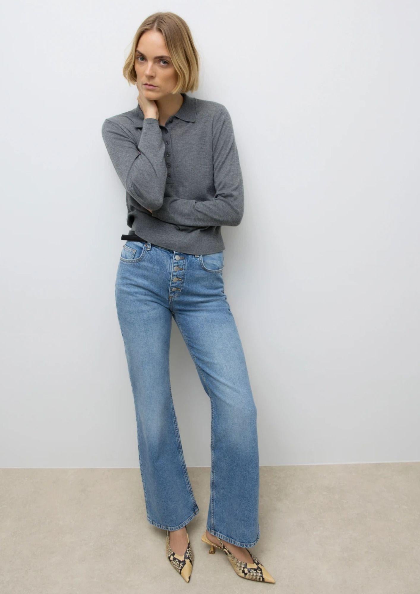 Aware Maglione Donna Sikita Grigio 10331614 Medium Grey Melange VERO MODA