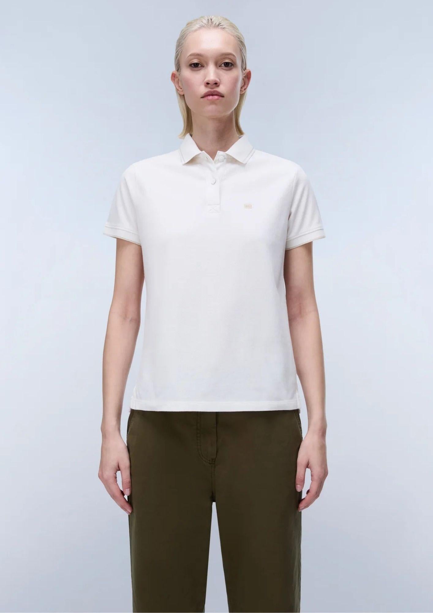 Napapijri Polo Donna Aurora Bianca NP0A4H97 N1A NAPAPIJRI