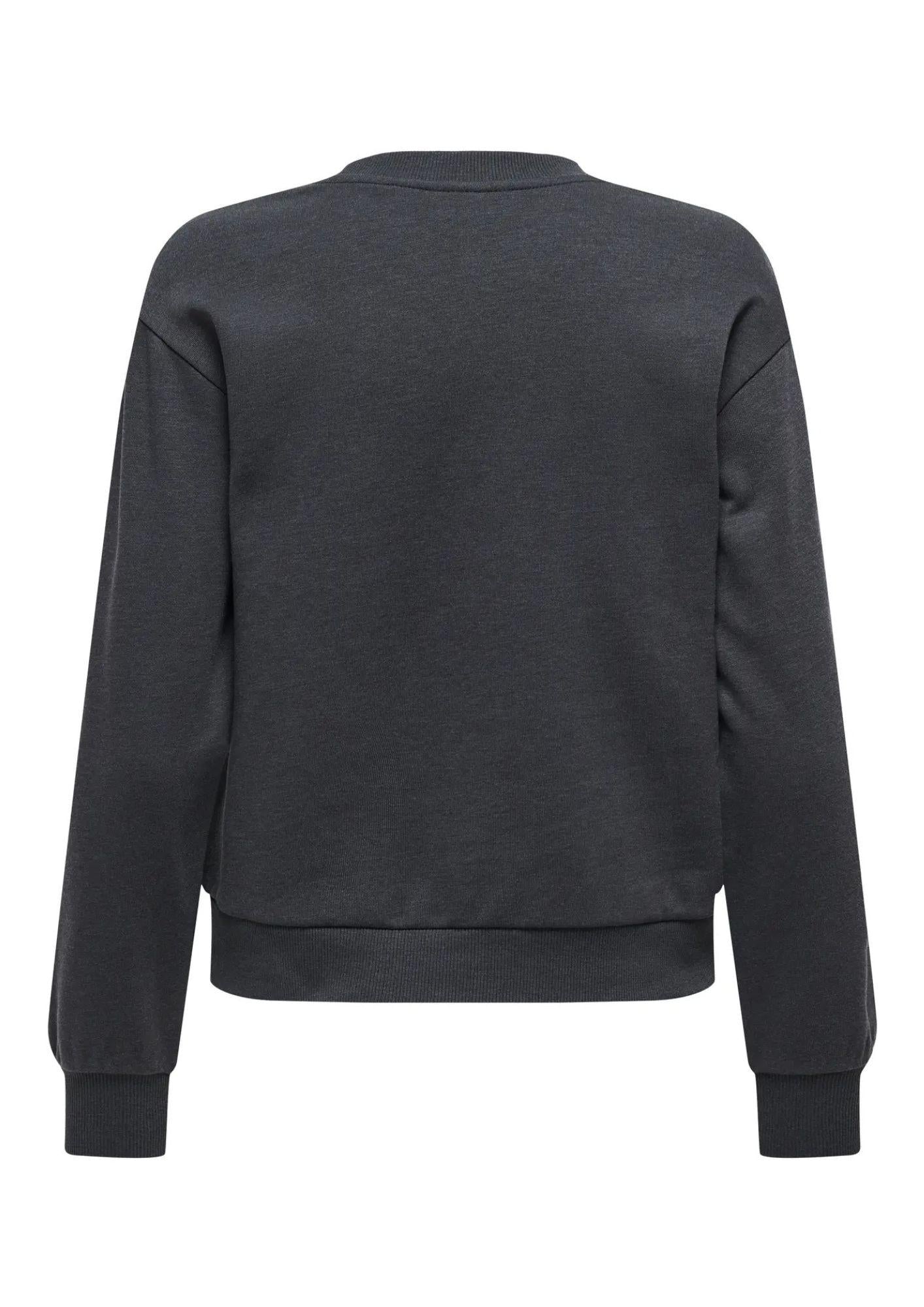 Jaqueline De Yong Felpa Donna Paris Grigia 15221015 Phantom SILVER HEART JACQUELINE DE YONG