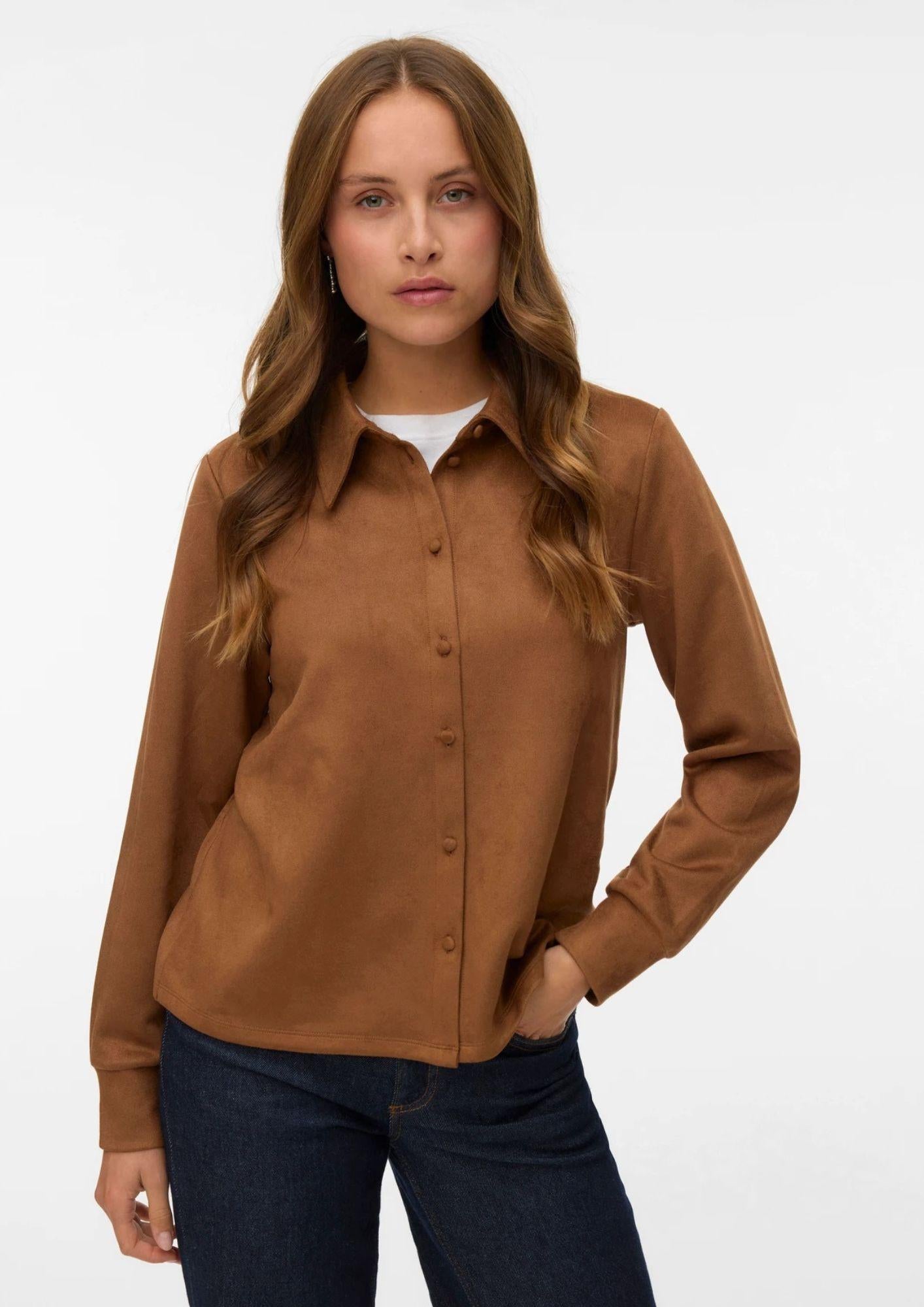 Vero Moda Camicia Donna Bella Marrone 10344958 Dachshund VERO MODA