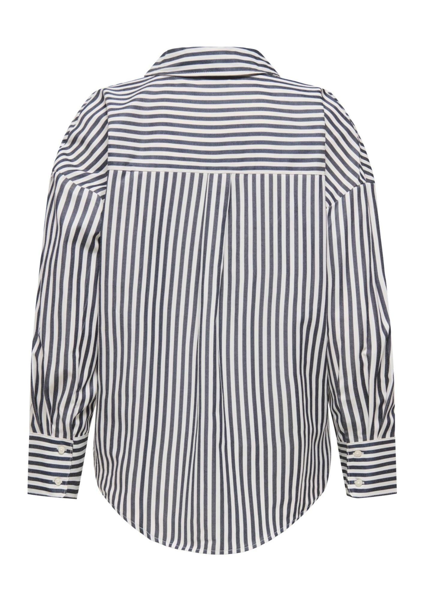 Jacqueline De Yong Camicia Donna Vesper Bianca a righe 15338857 Cloud Dancer CHOCOLATE TORTE JACQUELINE DE YONG