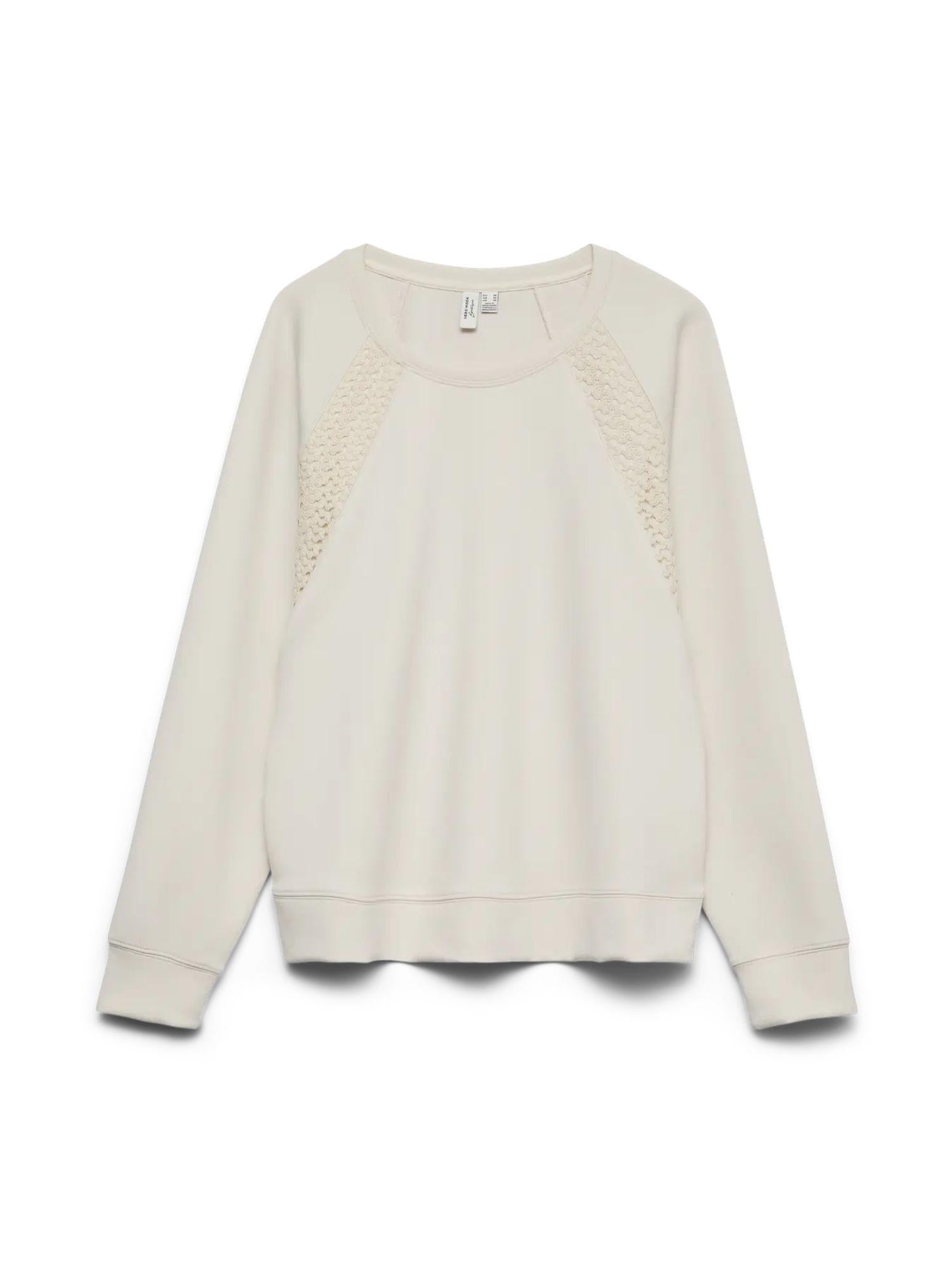 Vero Moda Felpa Donna Birch VMInima 10341044 Birch BIRCH CROCHET VERO MODA