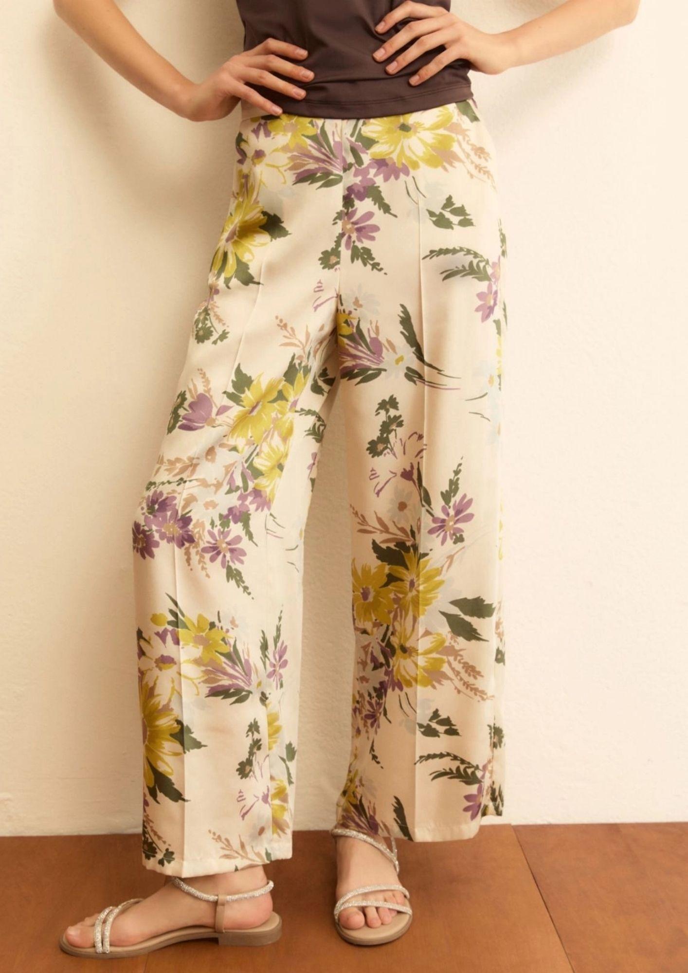 Emme Marella Pantalone Donna Emmalbero Bianco Lavanda 2615131152200 002 EMME MARELLA