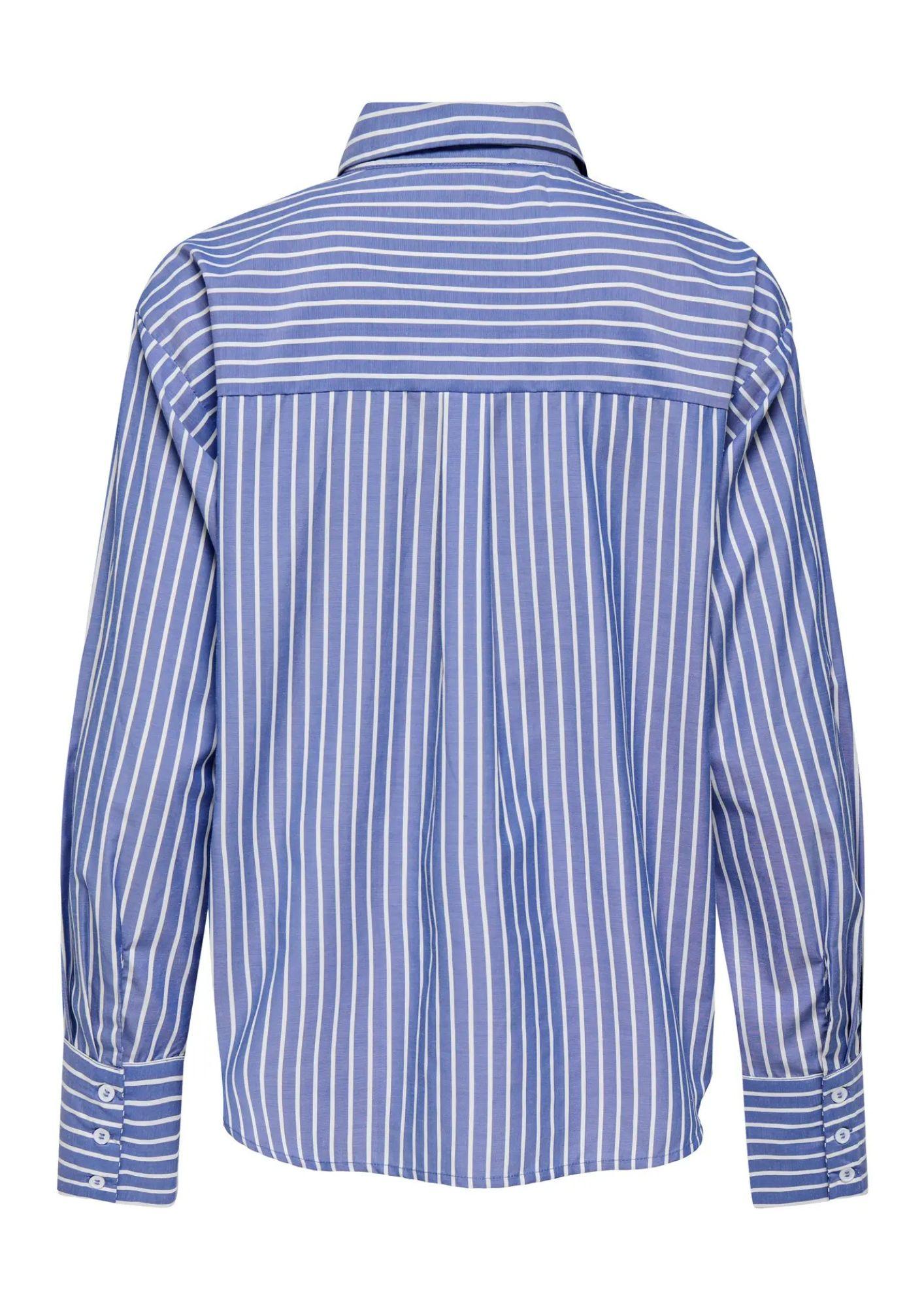 Only Camicia Donna Kaylen Bianca e azzurra 15360749 Serenity BRIGHT WHITE ONLY