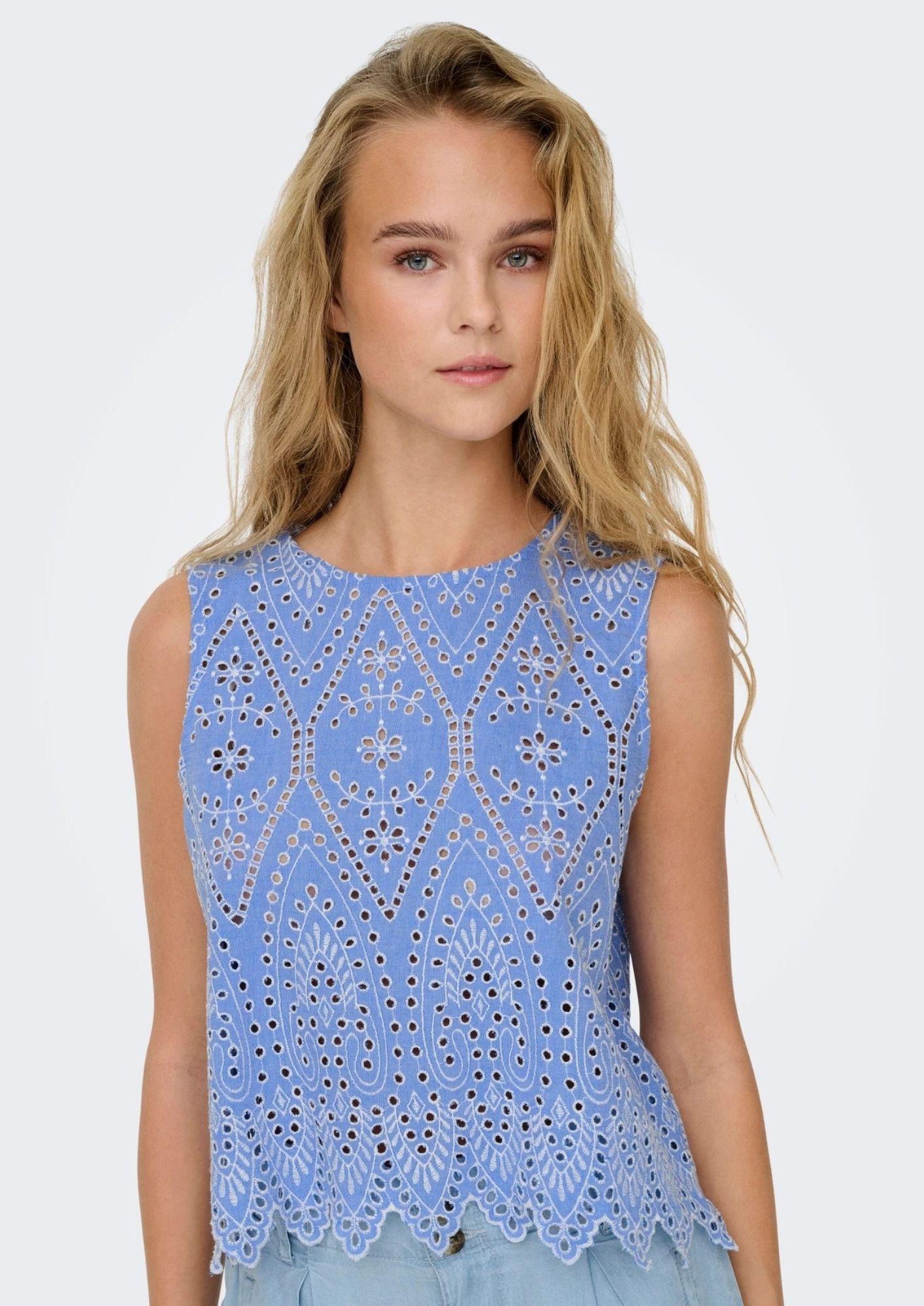 Only Top Donna Tulum Blu 15343156 Blue Bonnet ONLY