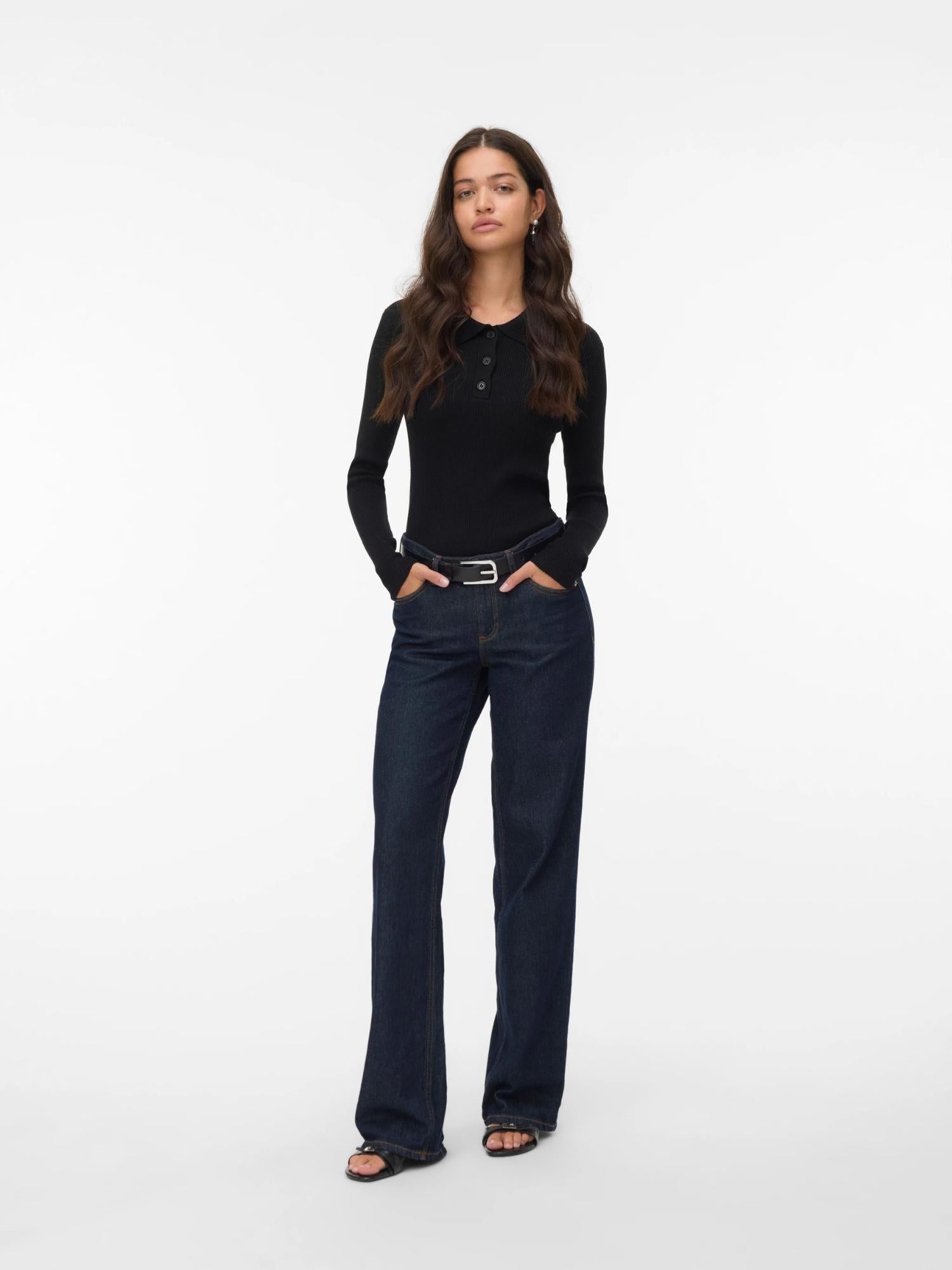 Vero Moda Maglione Donna Siljerib Nero 10336674 Black VERO MODA