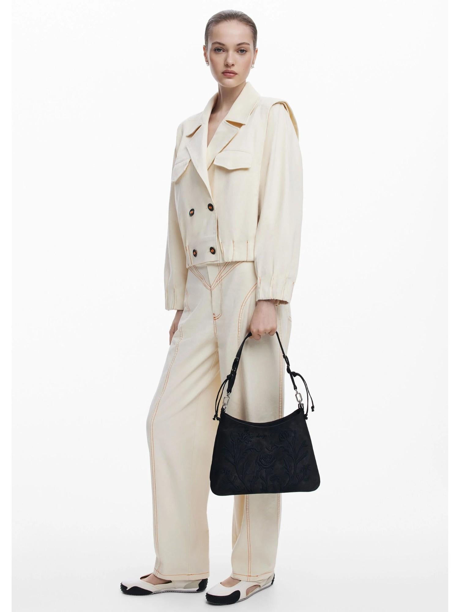 Desigual Borsa piccola con incisioni 3D Donna Nero 25WAXP40 2000 DESIGUAL