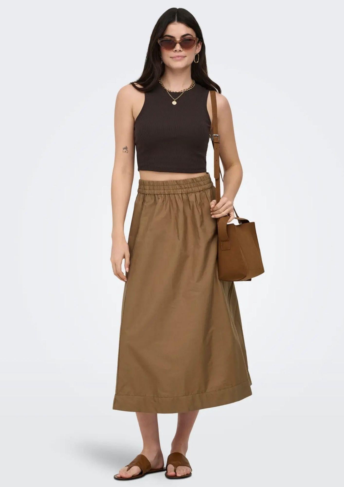 Only Top Donna Vilma Nero Caffè 15282771 Black Coffee ONLY