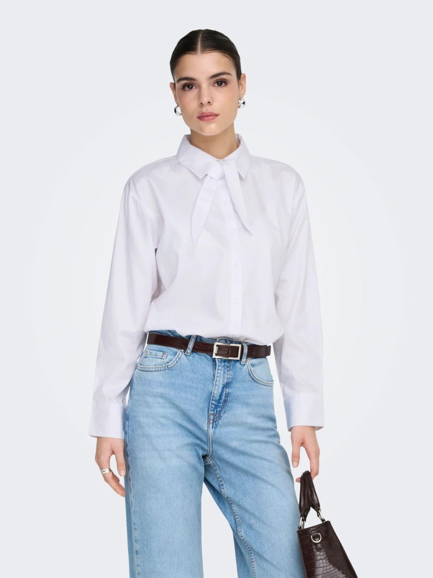 Jacqueline De Yong Camicia Donna Bianco Jdywillow 15363065 Bright White JACQUELINE DE YONG