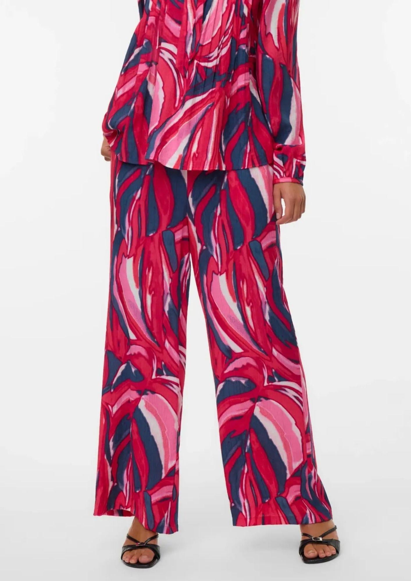 Vero Moda Pantalone Donna Vera Viola Fantasia 10338759 Jazzy Violet VERO MODA
