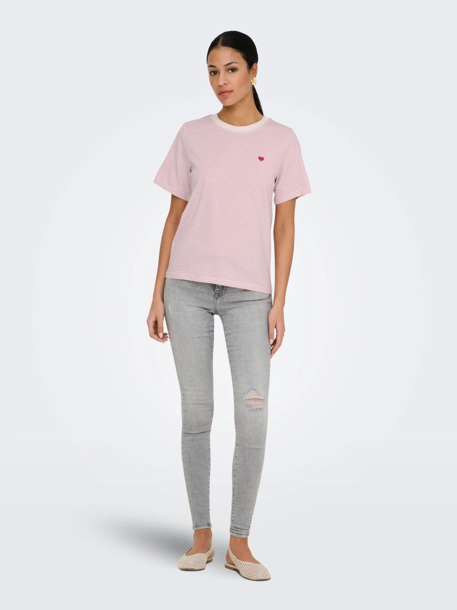 Jacqueline De Yong T-Shirt Donna Cloud Dancer Fragrant Lilac Jdylion 15298612 Cloud Dancer FRAGRANT LILAC JACQUELINE DE YONG