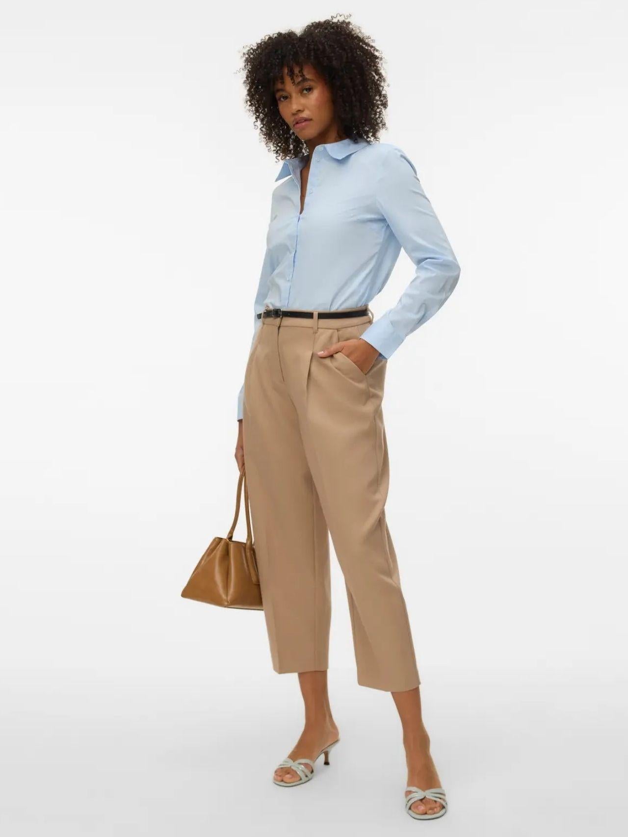 Vero Moda Pantalone Donna Elma Grigio Argento 10340506 Silver Mink VERO MODA