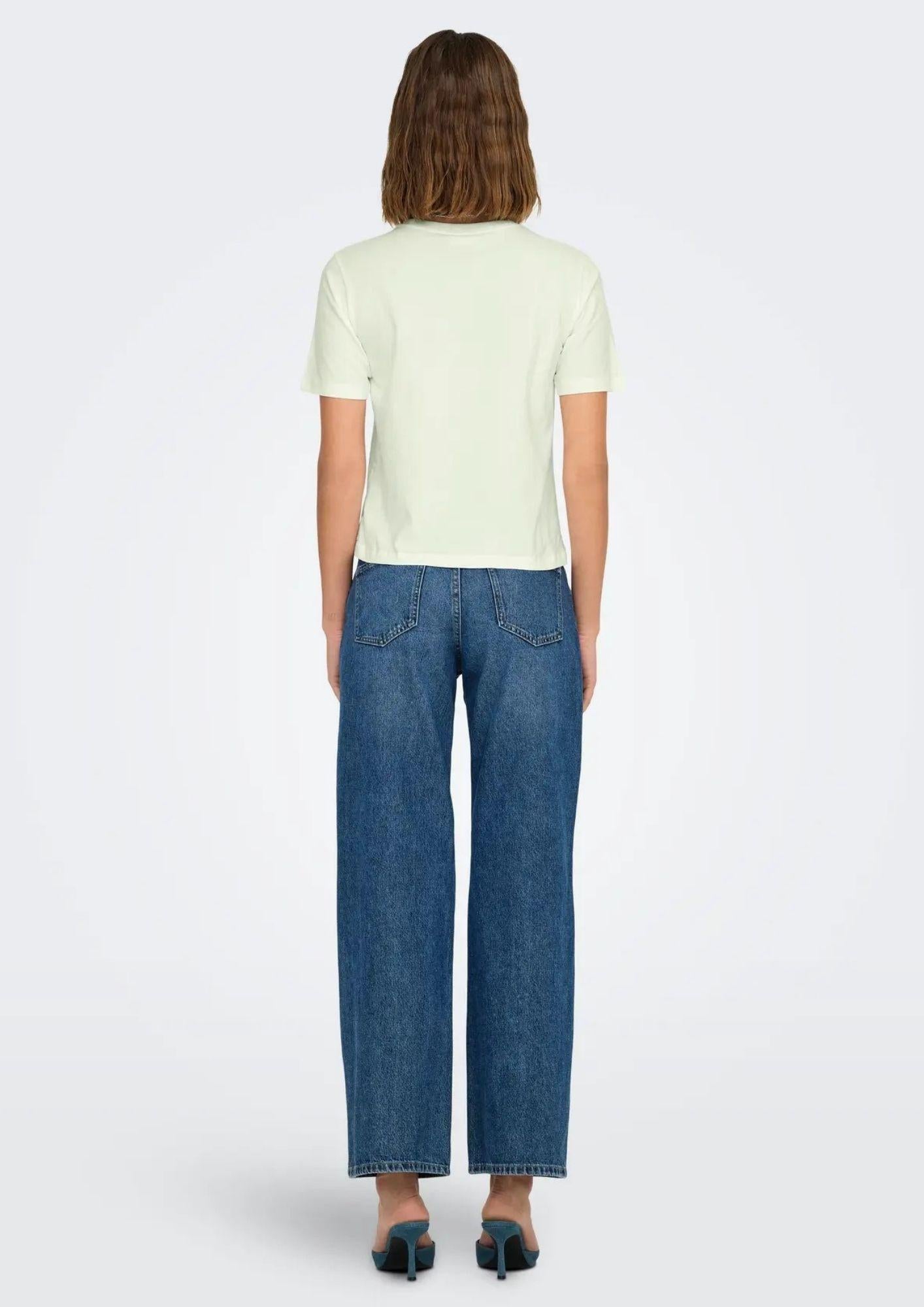 Jacqueline De Yong T-Shirt Donna Rex Verde 15344612 Meadow Mist JACQUELINE DE YONG