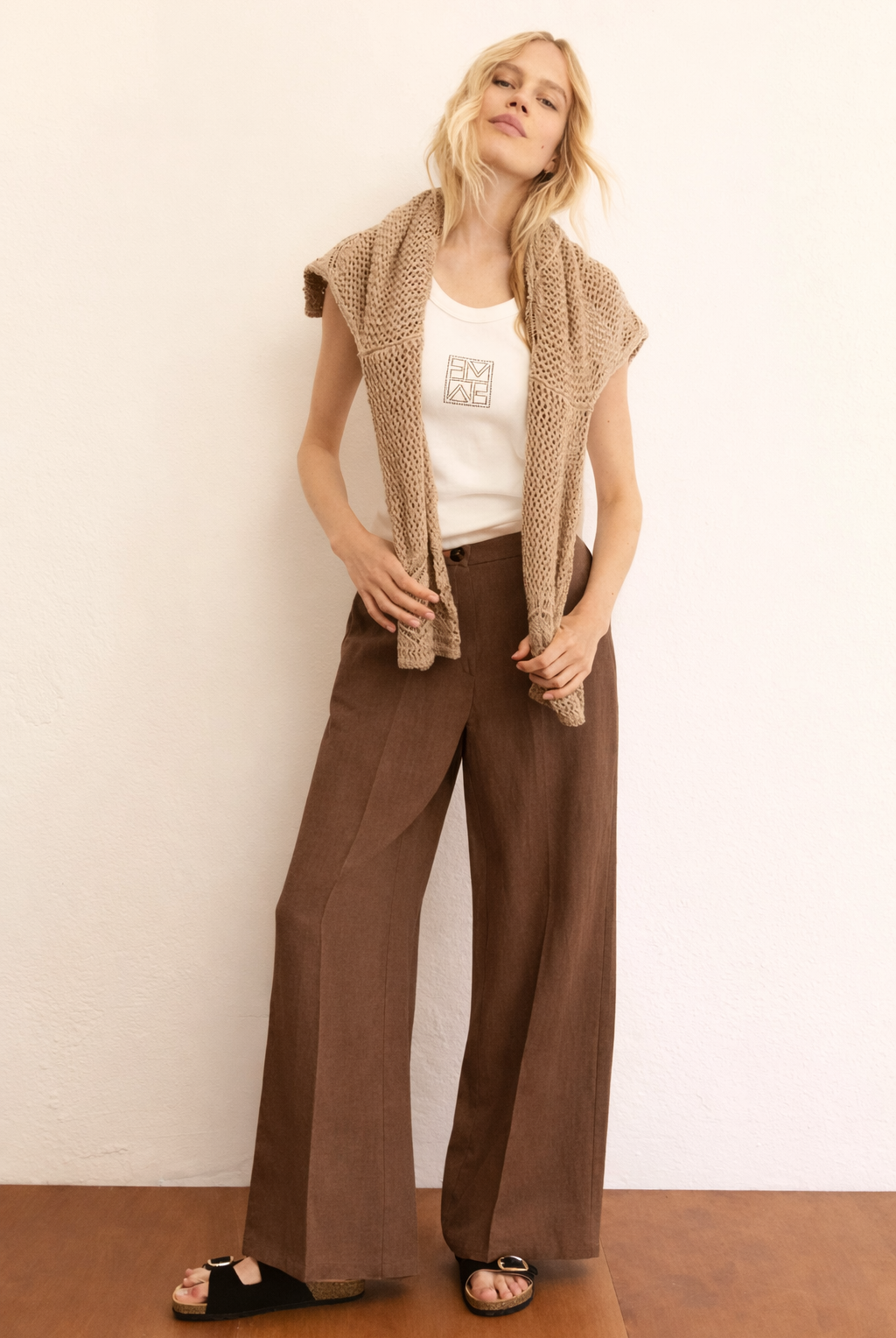 Emme Marella Pantalone Donna Emmpera Cammello 2615131102200 002 EMME MARELLA