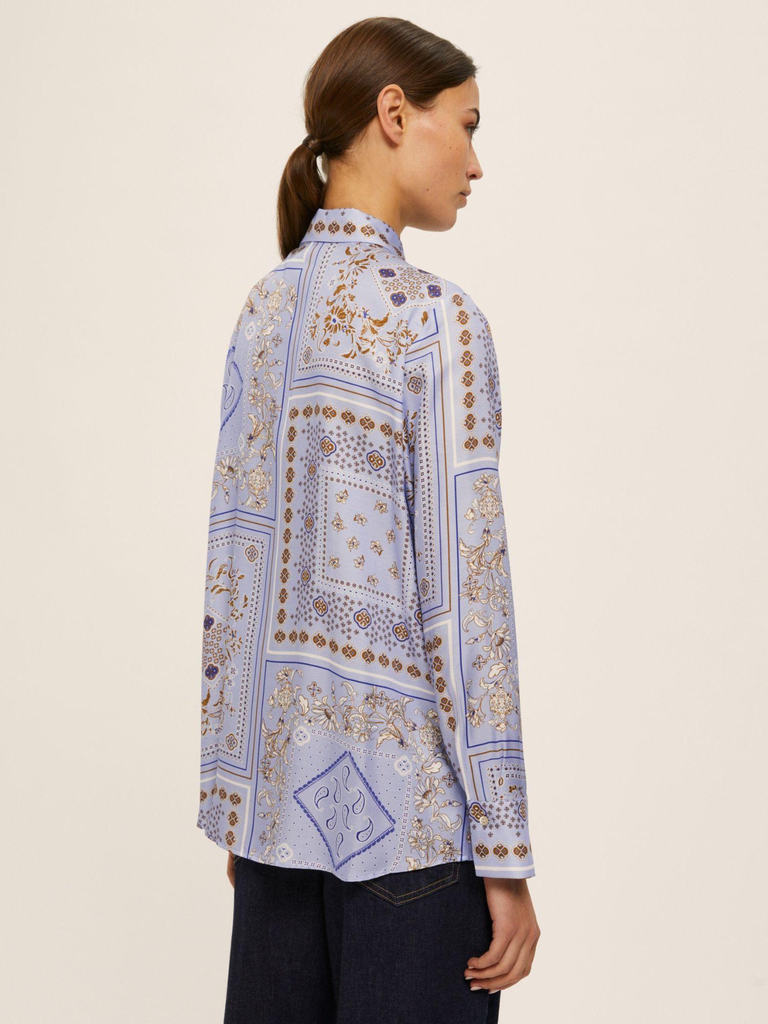 Emme Marella Camicia in twill di viscosa stampata Brunico Donna Azzurro 2525116034200 004 EMME MARELLA