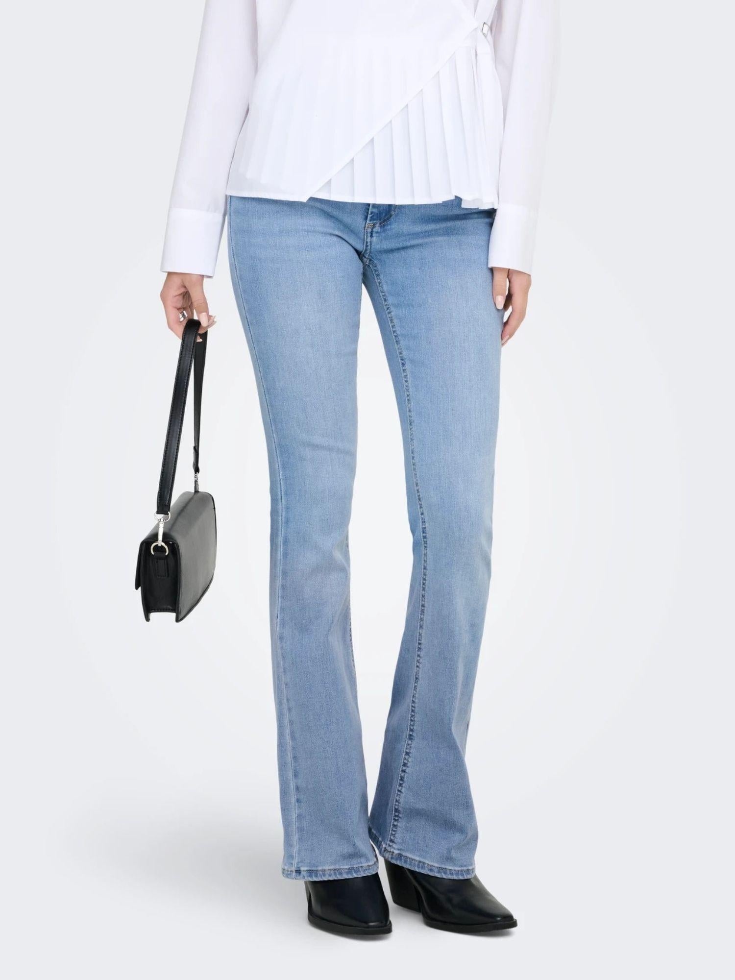 Only Jeans Donna Light Blue Flared Fit Onlblush 15245444 Light Blue Denim ONLY