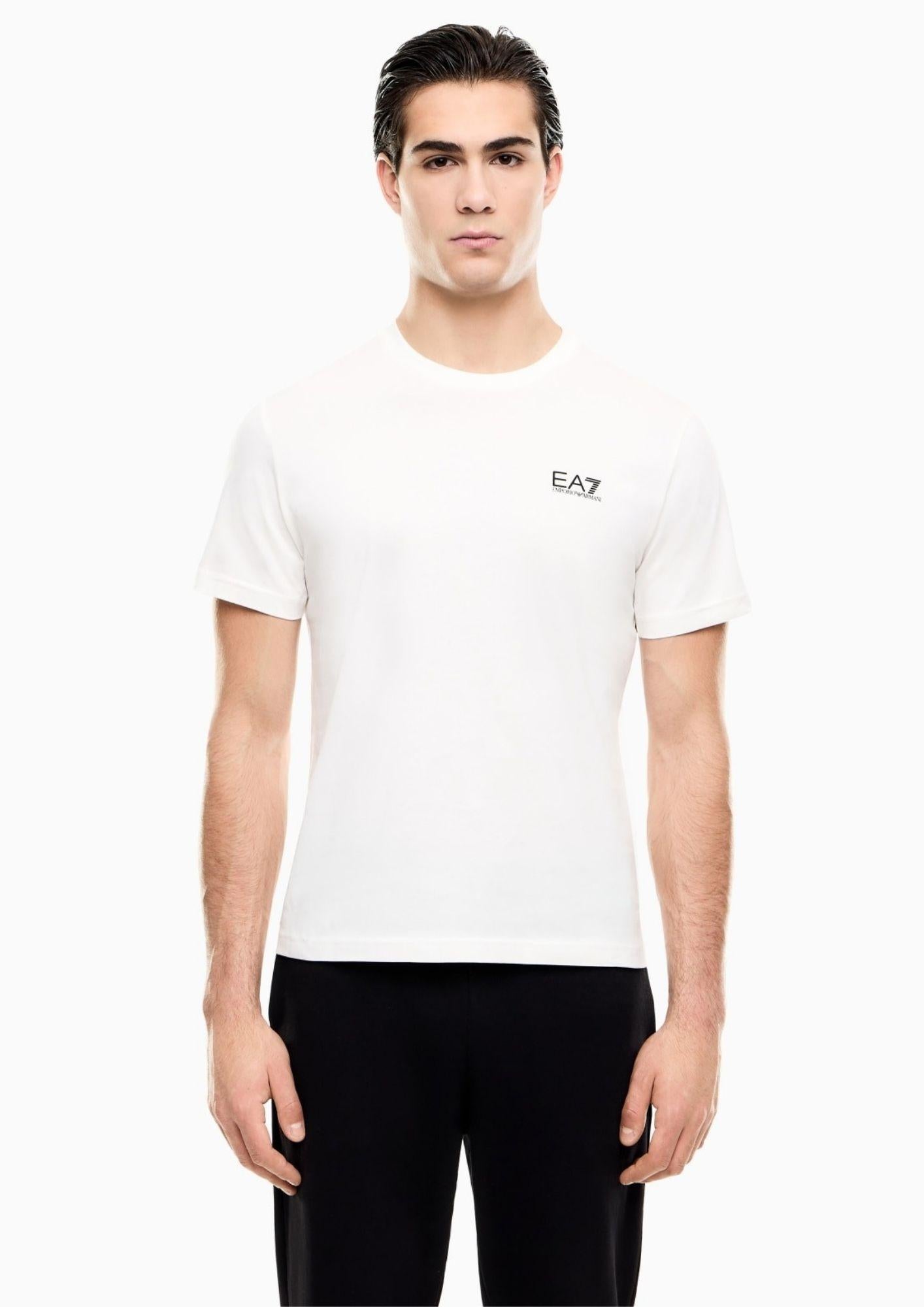 EA7 Emporio Armani T-Shirt Uomo Bianco Panna 8NPT25 PJVPZ U0004 EA7 EMPORIO ARMANI