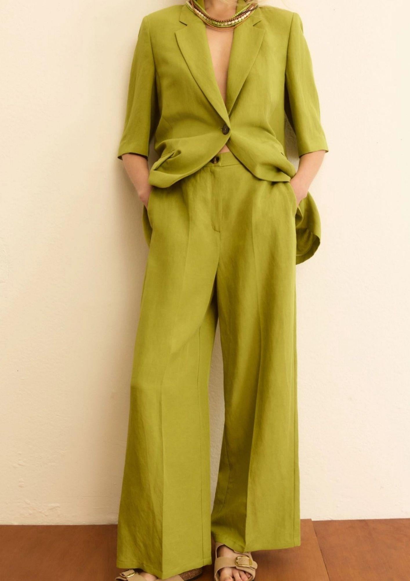 Emme Marella Pantalone Donna Emmpera Verde Mela 2615131102200 009 EMME MARELLA