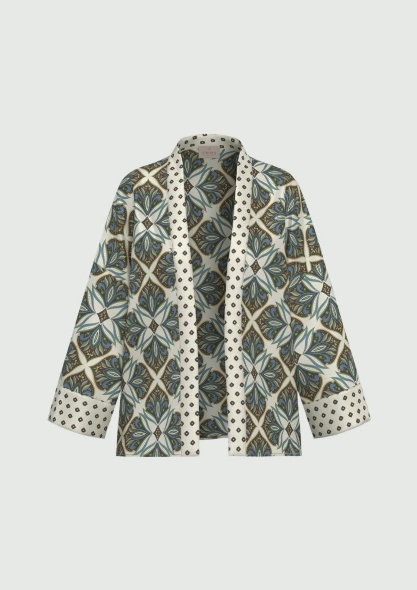 Emme Marella Blusa Donna Emmatollo Bianco Lana Fantasia 2615191041200 012 EMME MARELLA