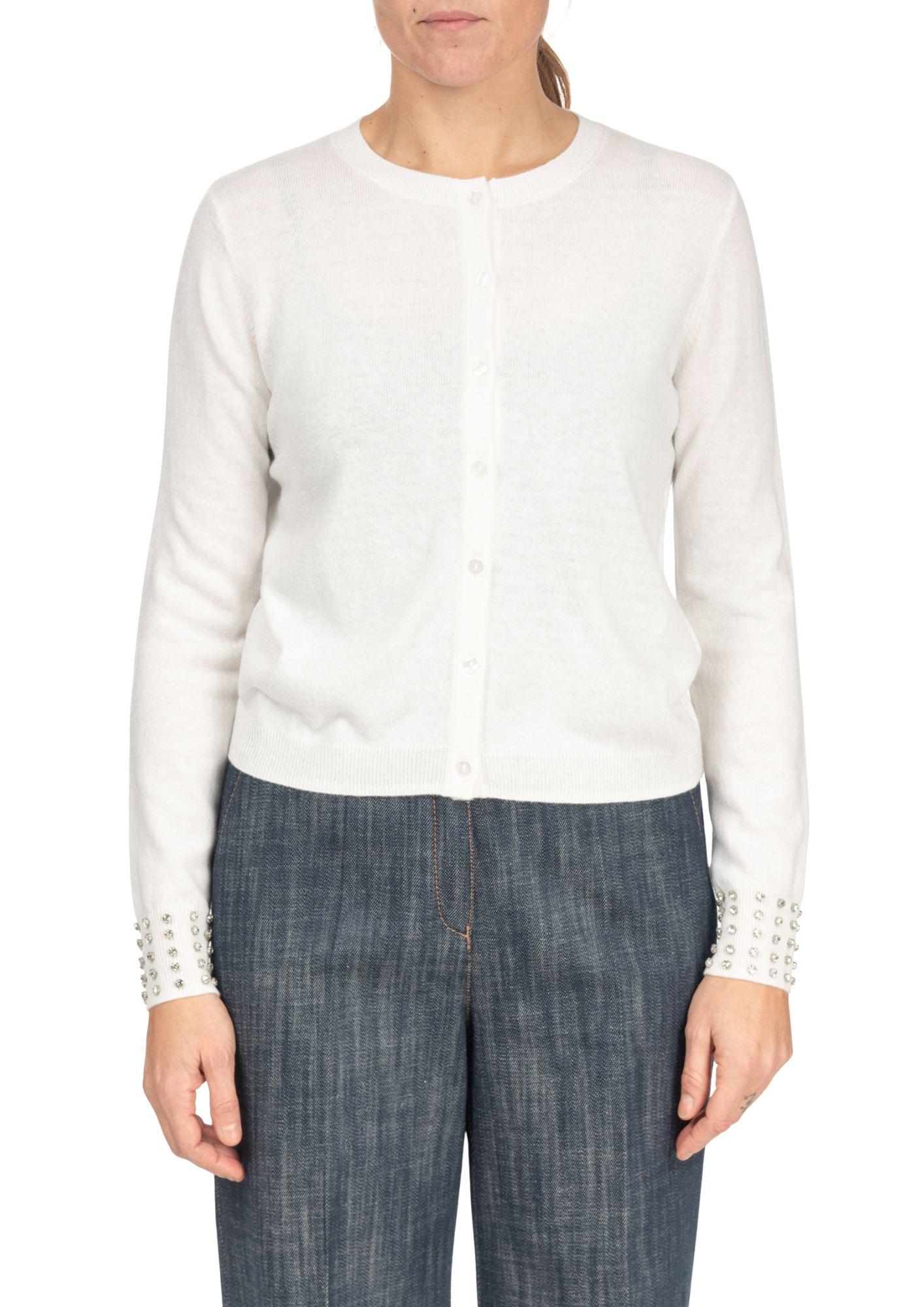 Diana Gallesi Cardigan Donna Bianco M244J004977N 11 DIANA GALLESI