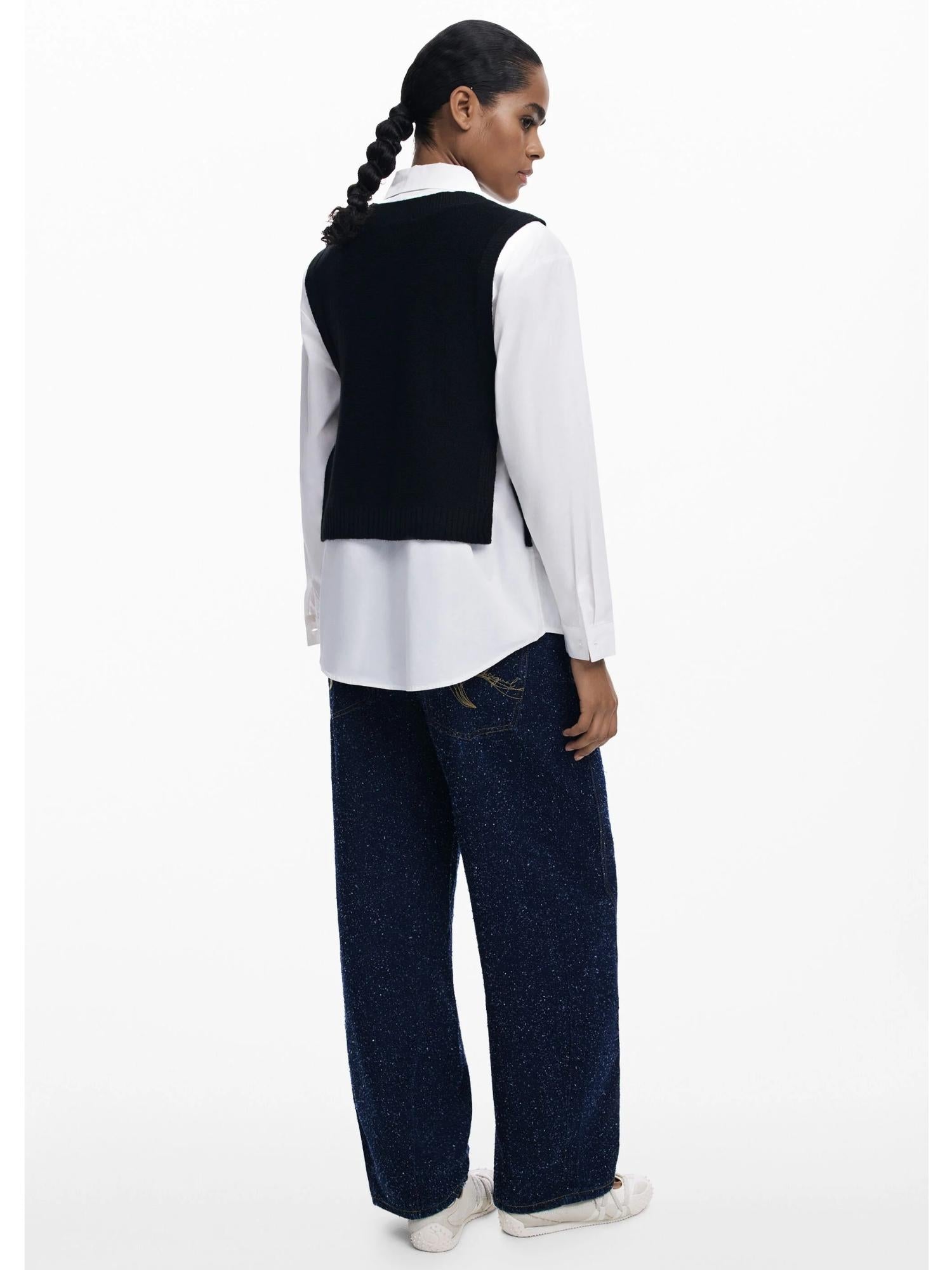 Desigual Camicia 2in1 fiori Donna Bianco 25WWCW01 1000 DESIGUAL