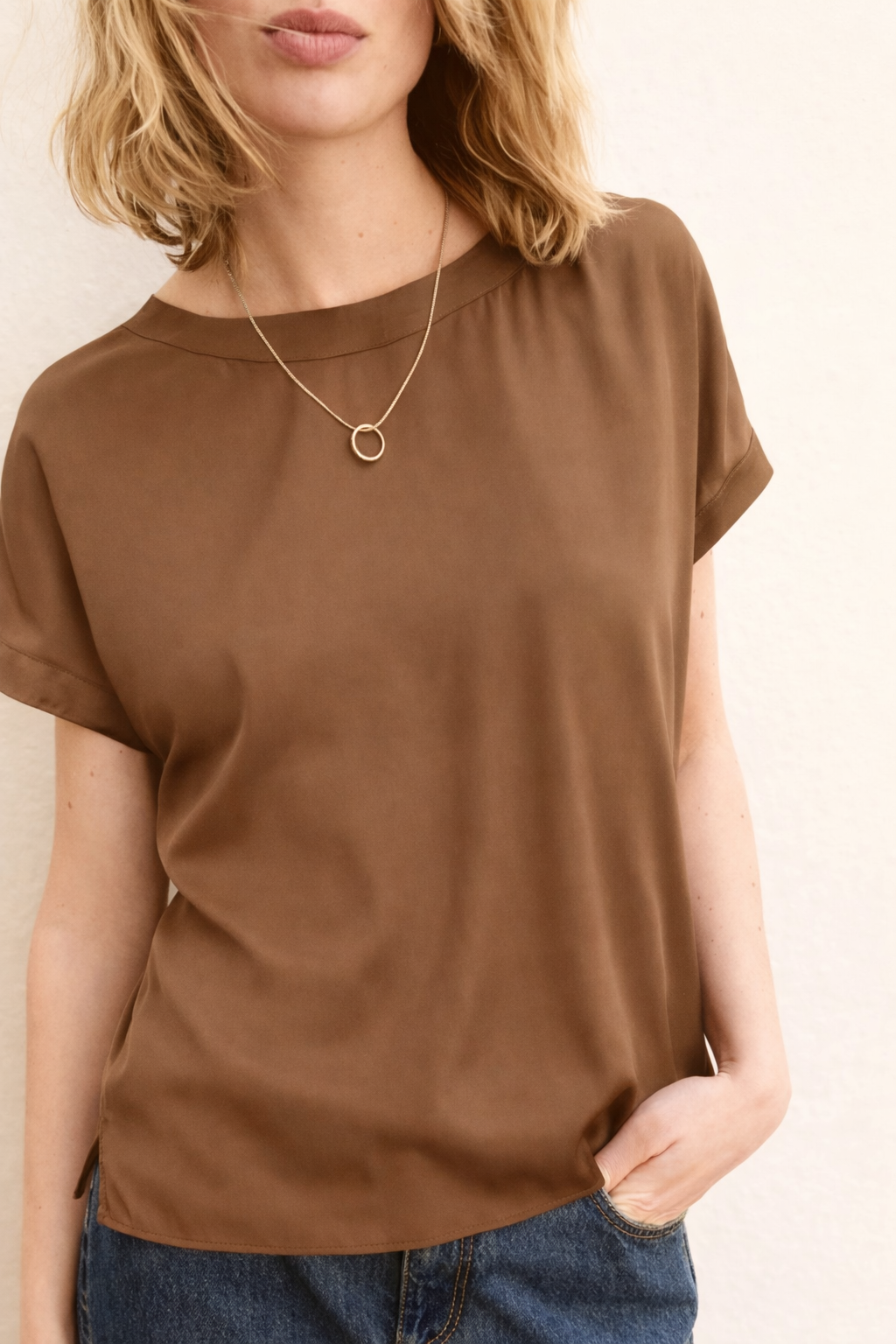 Emme Marella Camicia Donna Emmramo Cammello 2615111031200 002 EMME MARELLA