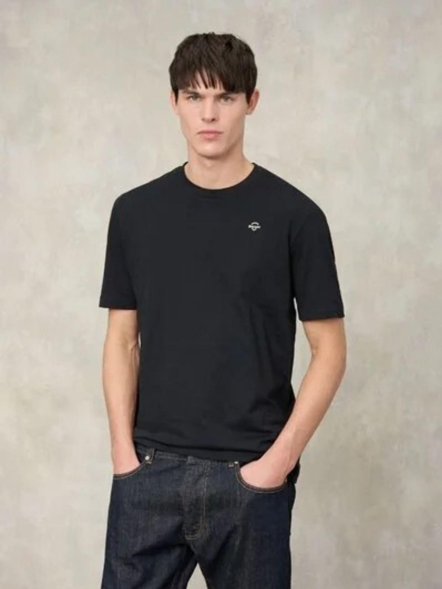 Blauer T-Shirt Uomo Nera Logo Minimal Errol BLUH02300 7439 999 BLAUER