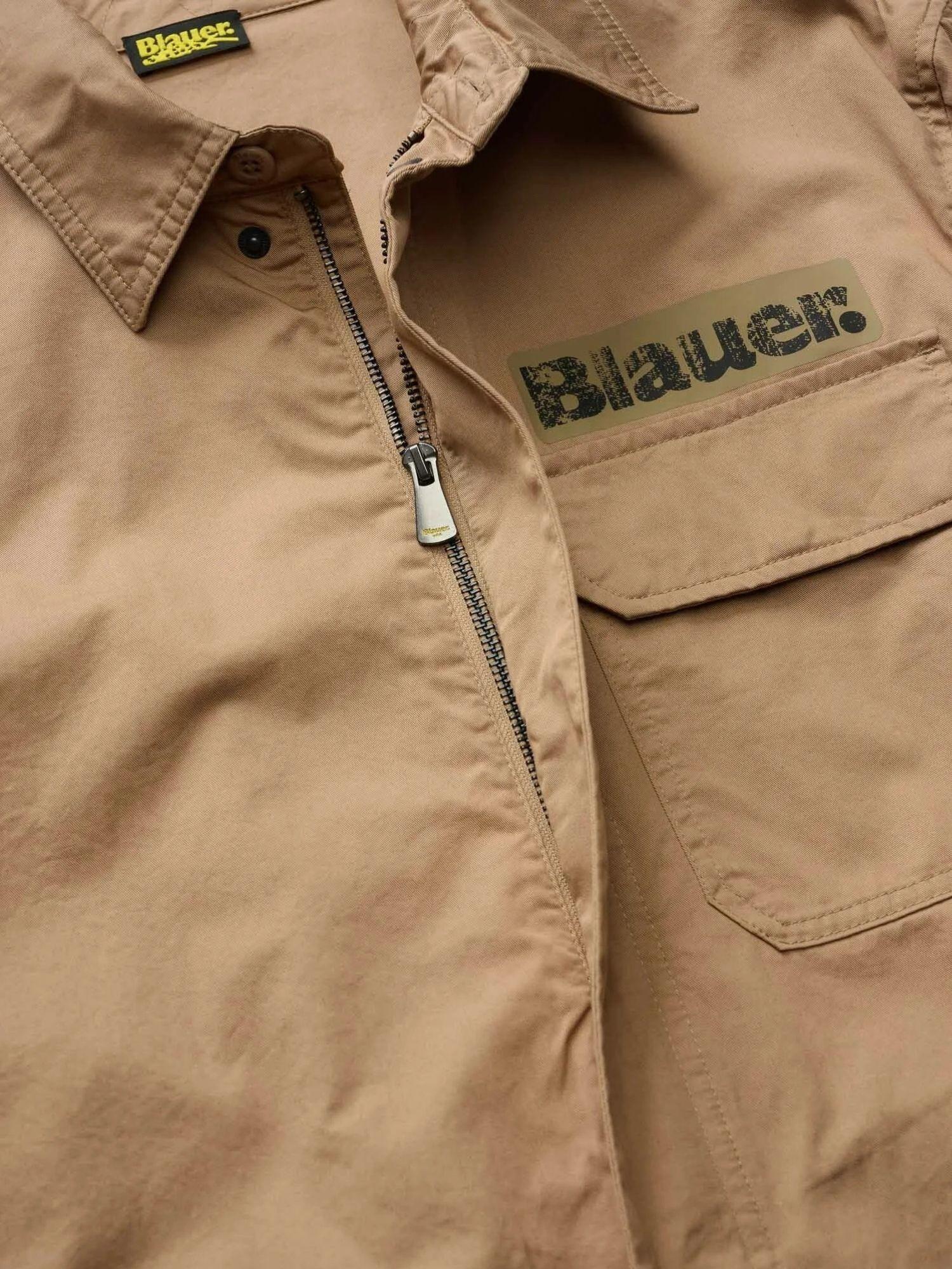 Blauer Camicia Uomo Beige Multitasche Lambert BLUS04360 7499 327 BLAUER