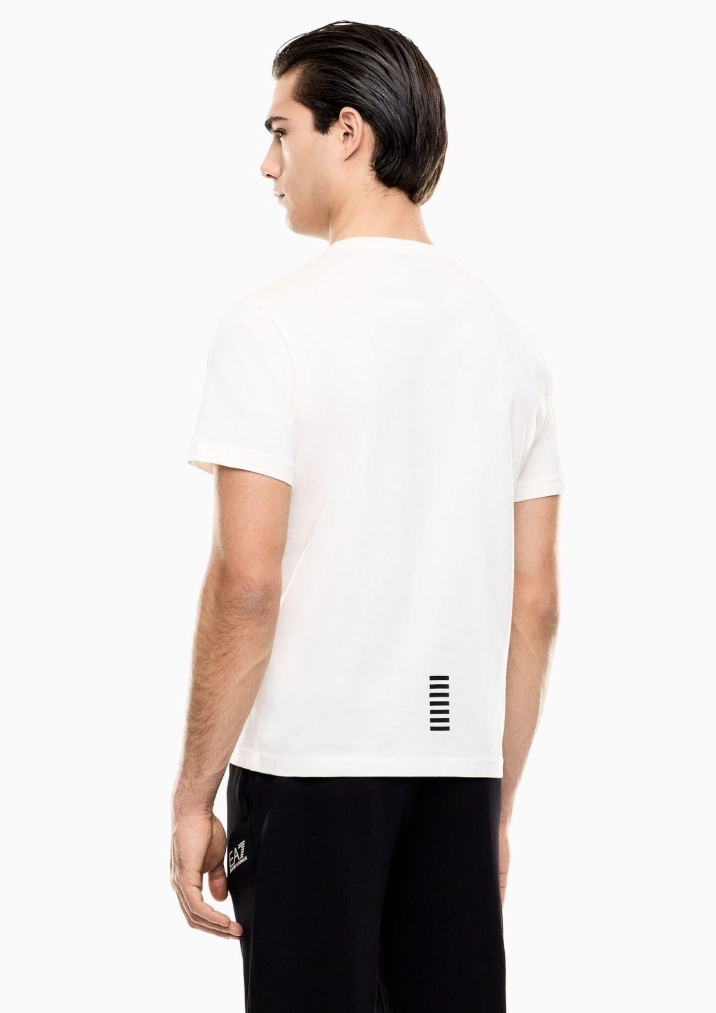 EA7 Emporio Armani T-Shirt Uomo Bianco Panna 8NPT25 PJVPZ U0004 EA7 EMPORIO ARMANI