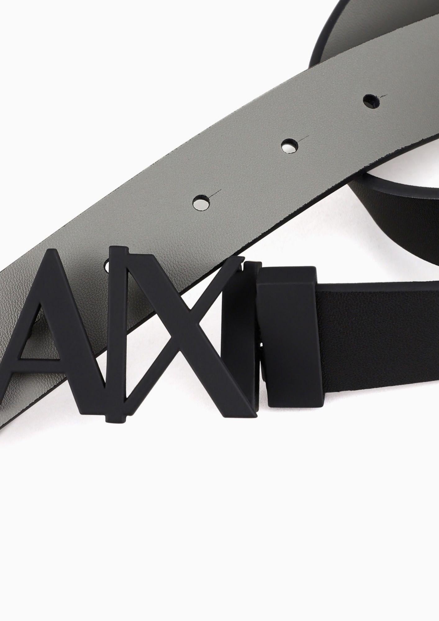 Armani Exchange Cintura Uomo Nera Logo Nero 951017 CC505 61120 ARMANI EXCHANGE
