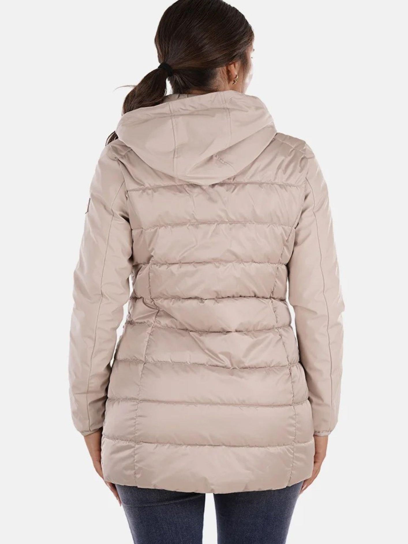 Yes Zee Giacca Lunga Donna Beige O045 M800 0222 YES ZEE