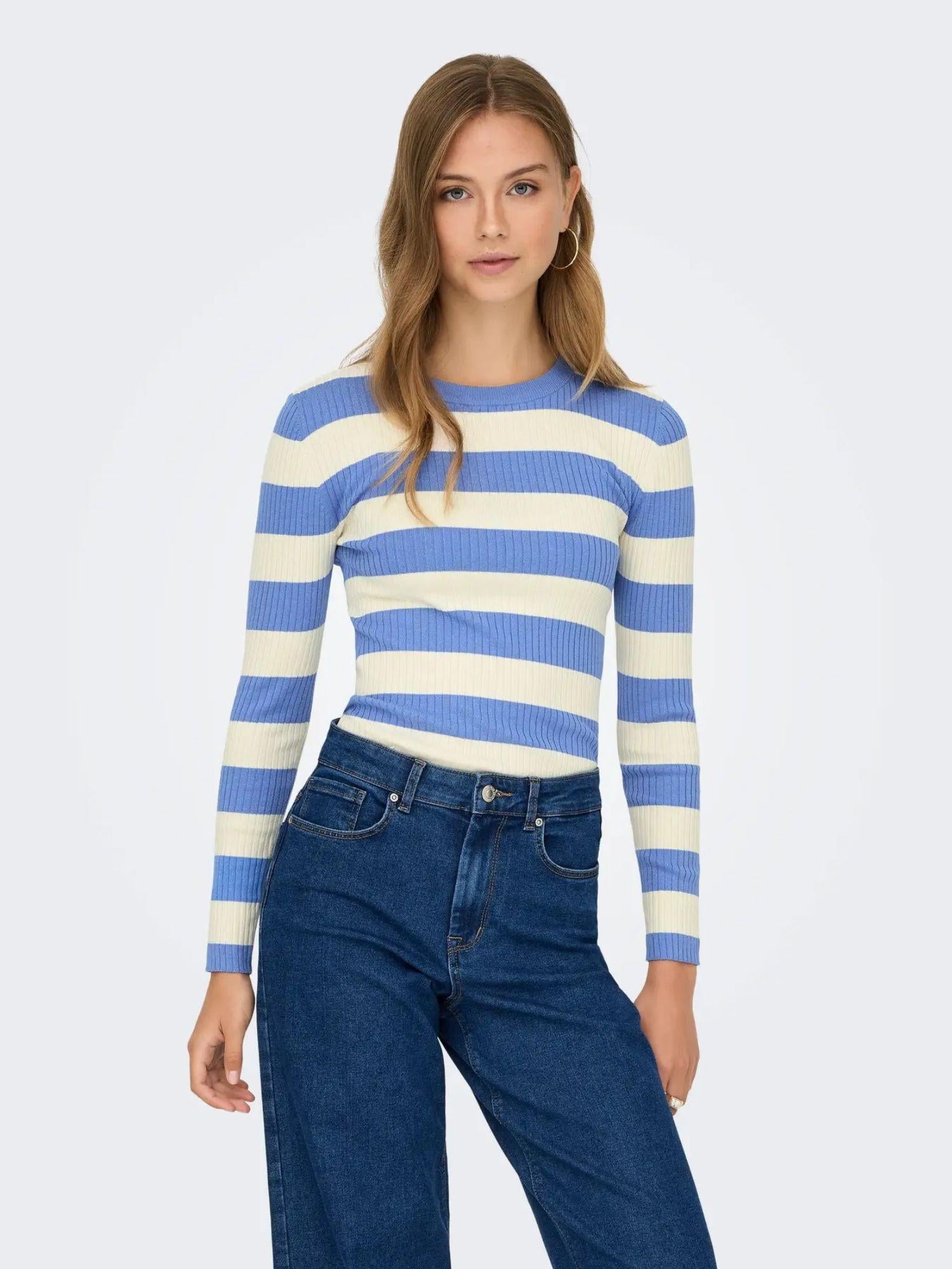 Jacqueline De Yong Maglia Donna Ultramarine Jdyplum 15277223 Ultramarine W EGGNOG JACQUELINE DE YONG