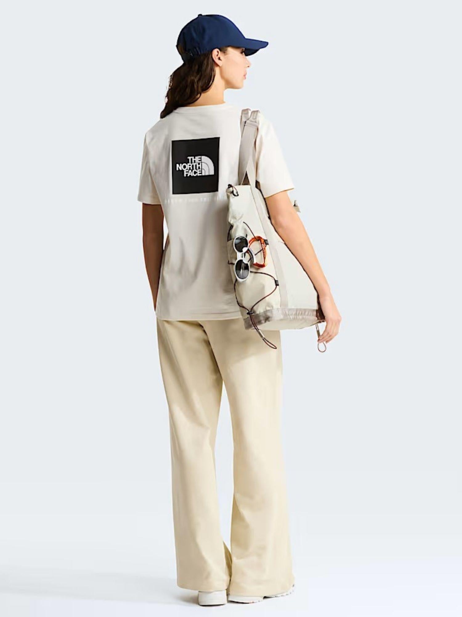 The North Face T-Shirt Donna White Dune Evolution NSE Box Relaxed NF0A8B6W QLI THE NORTH FACE