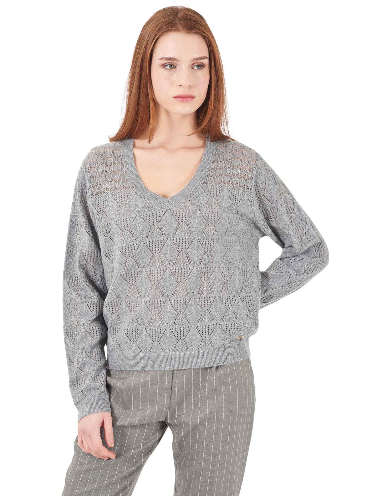 Yes Zee Maglia Donna Grigia M019 IQ00 0809 YES ZEE