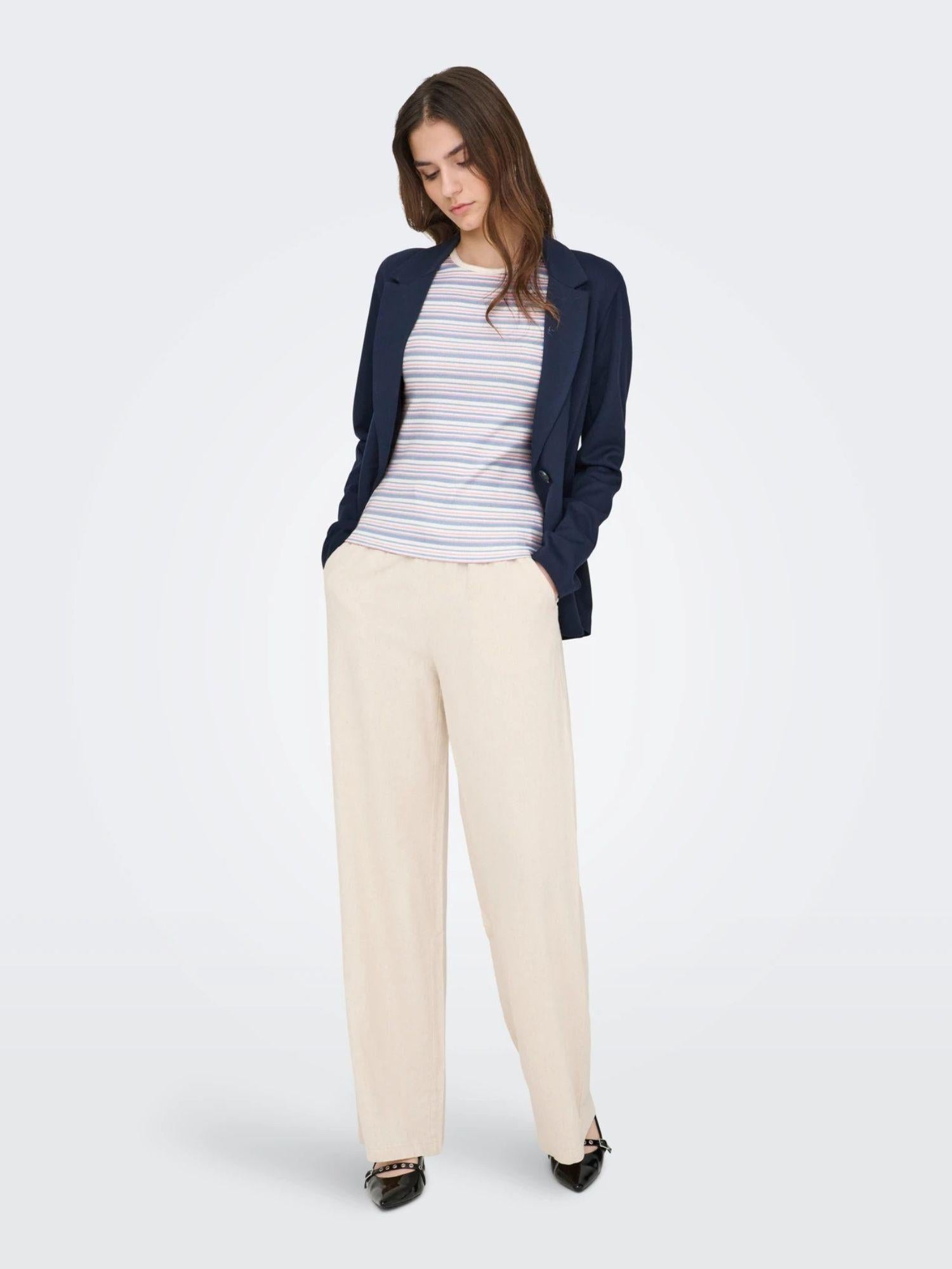 Jacqueline De Yong T-Shirt Donna Cashmere Blue Jdylada 15363219 Cashmere Blue MIX JACQUELINE DE YONG