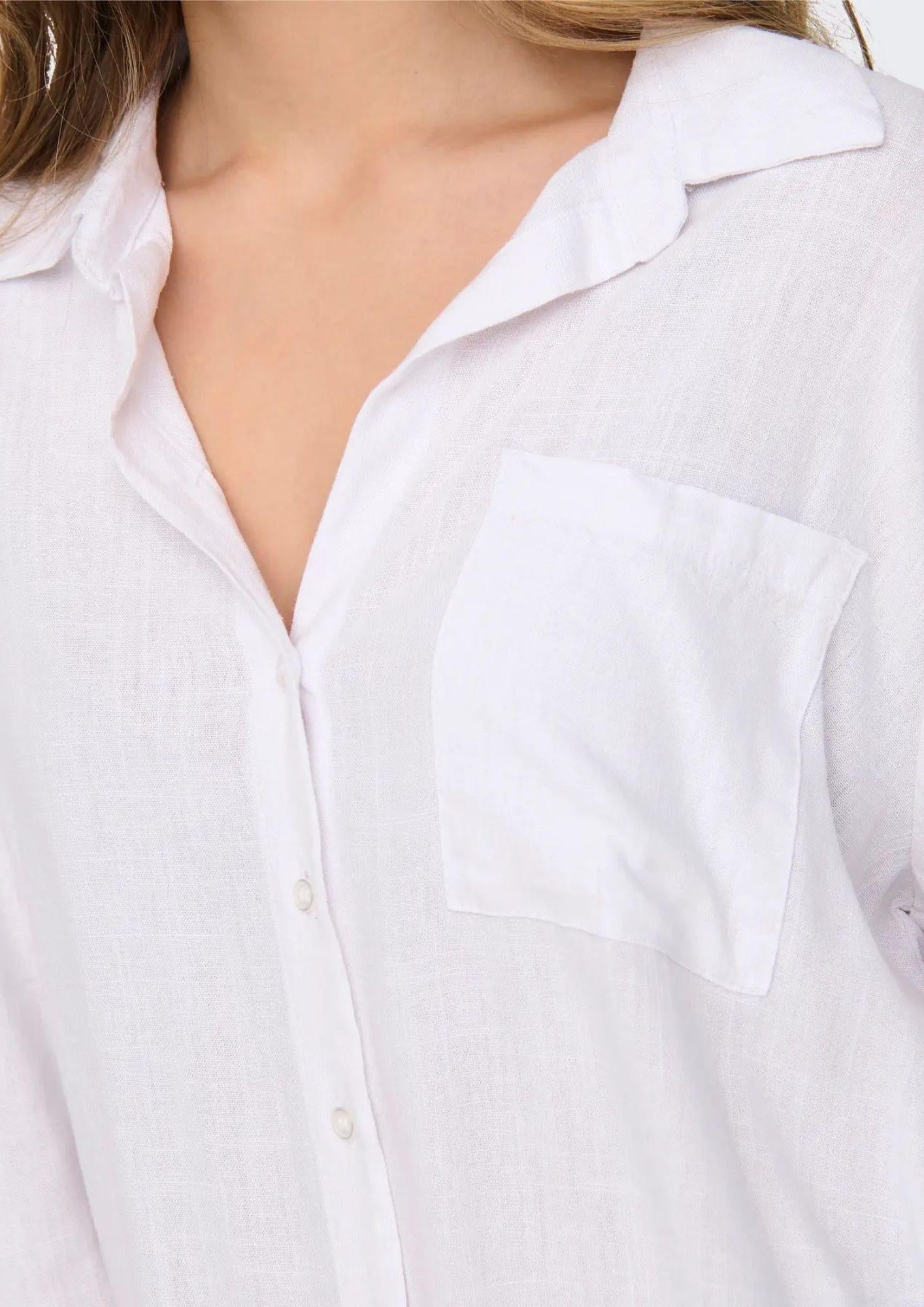 Jacqueline De Yong Camicia Donna Caya Bianca 15346548 Bright White JACQUELINE DE YONG