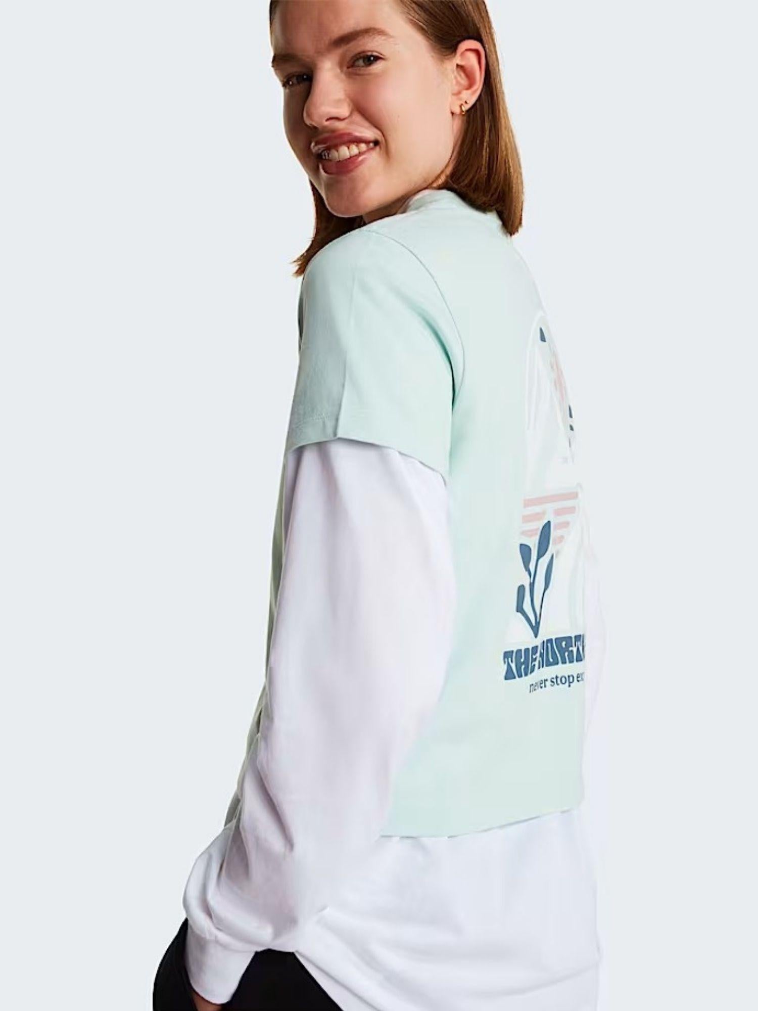 The North Face T-Shirt Donna Opal Frost Sun Regular Graphic NF0A8GQS G70 THE NORTH FACE