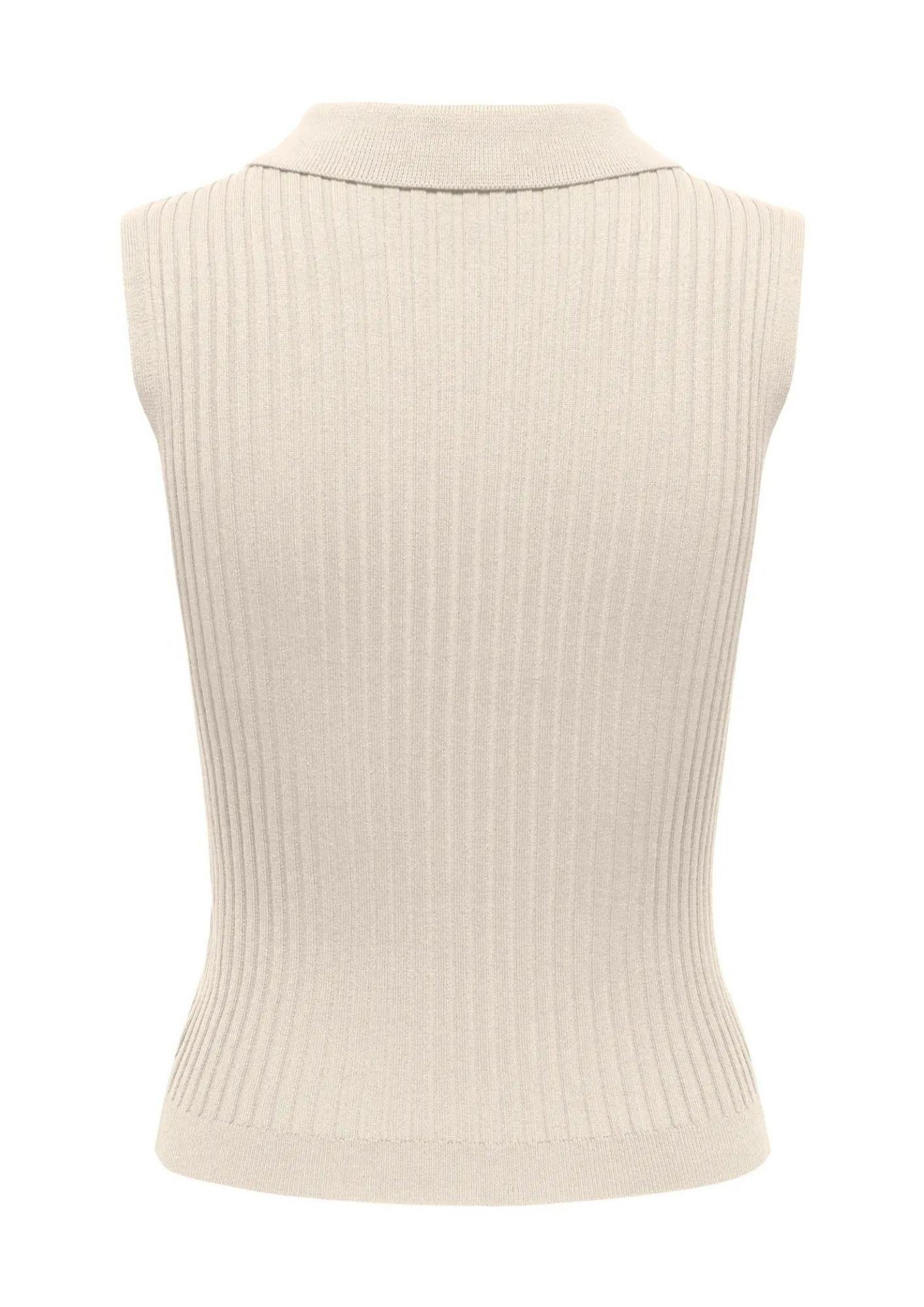 Only Cardigan Donna Meddi Bianco Betulla 15364749 Birch Silver Zip ONLY