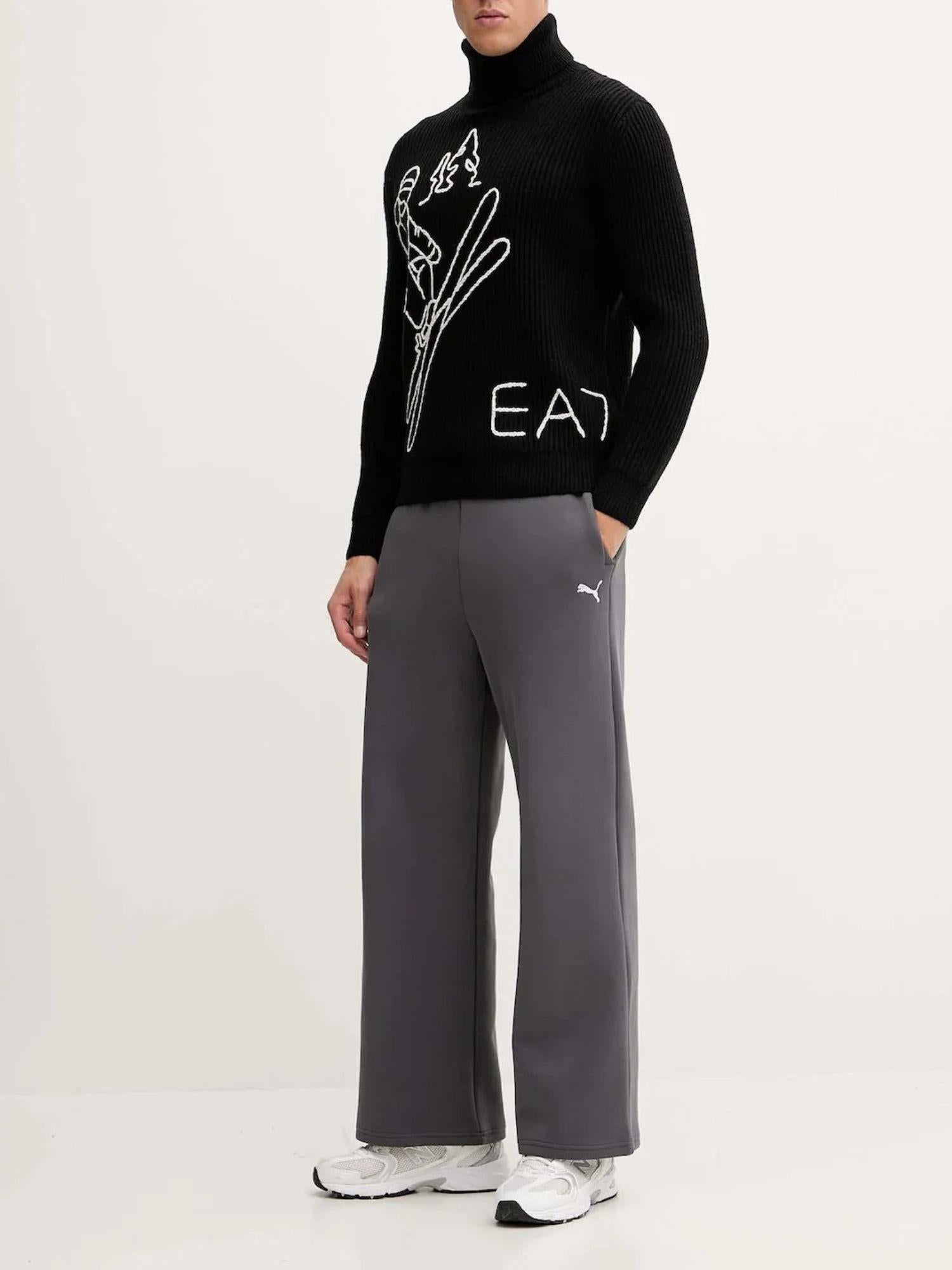 EA7 Emporio Armani Maglione Uomo Dolcevita Nero Regular Fit 7M000502 AF19328 MC262 EA7 EMPORIO ARMANI